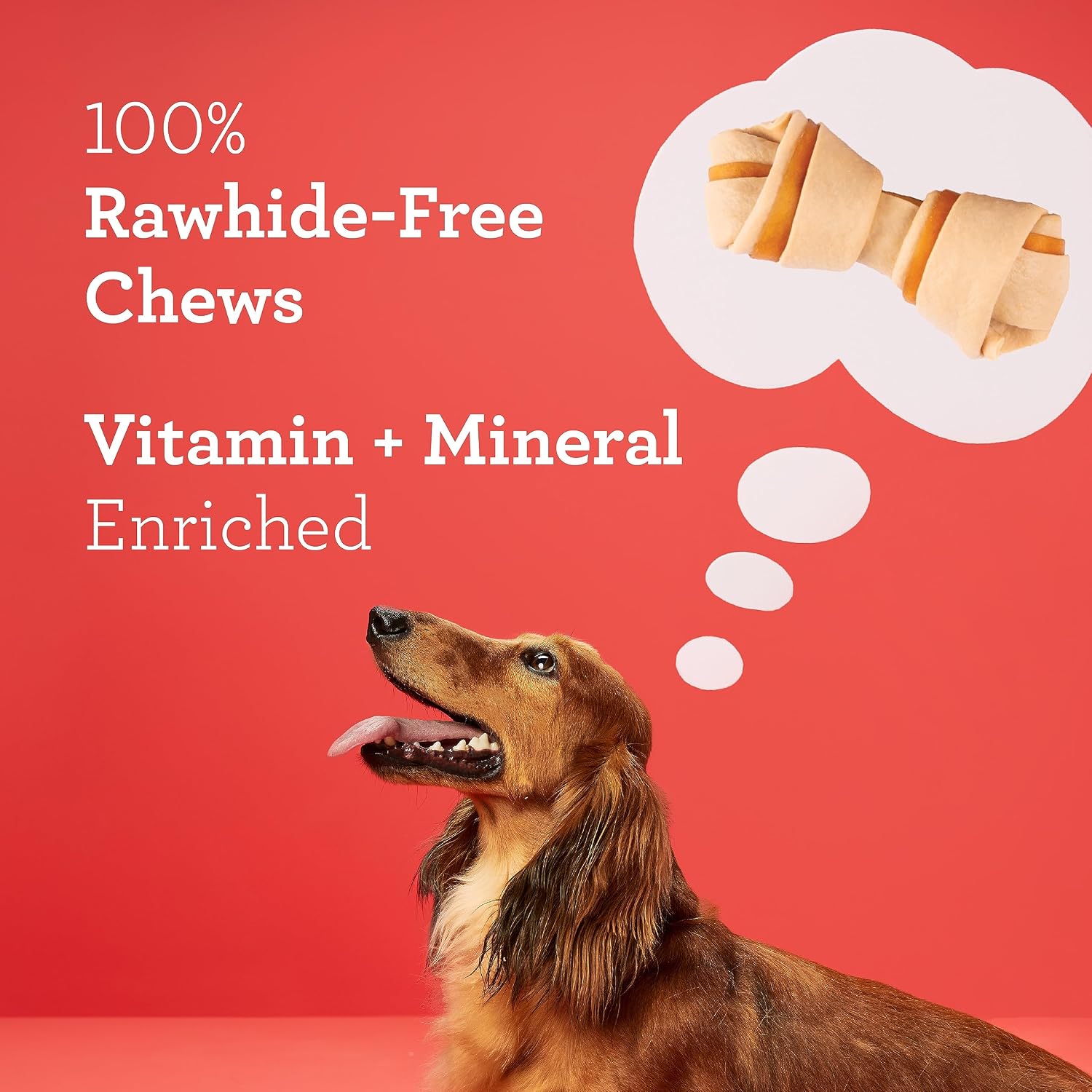 DreamBone Mini Bone Rawhide-Free Dog Treats With Real Protein, 24 Count | Daily Chew, Digests Safely and Completely, Made With Real Protein, Chicken and Veggies, For Adult Dogs