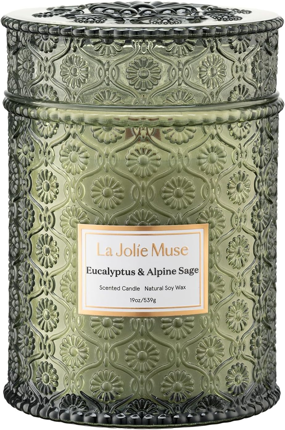 LA JOLIE MUSE Starlit Fir Pine Scented Candles for Home,19 oz Natural Soy