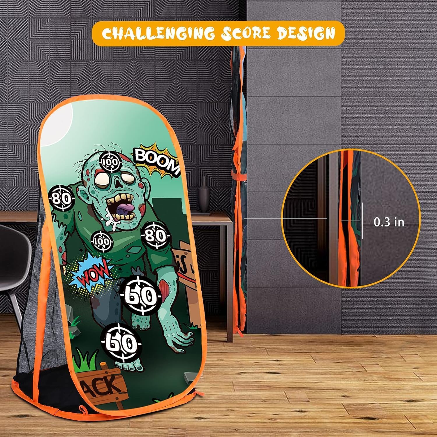 RONSTONE Shooting Practice Target Compatible with Nerf Gun for Boys Girls, Toy Foam Blaster Shooting Targets for Kids Indoor Outdoor