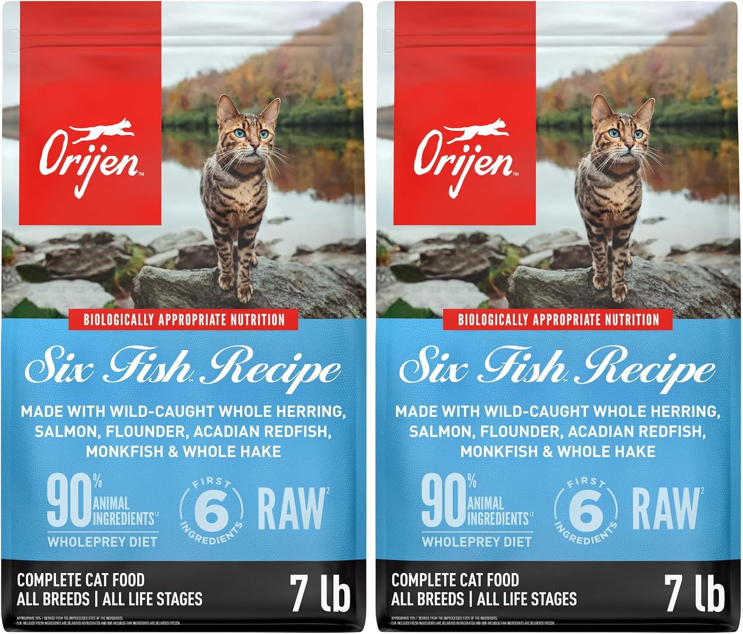 ORIJEN Grain Free WHOLEPREY Dry Cat Food Original Recipe 4lb. Bag | 90% Animal Ingredients, Freeze Dried, Fresh or Raw Ingredients, High Protein, Heart Health, Free-Run Poultry