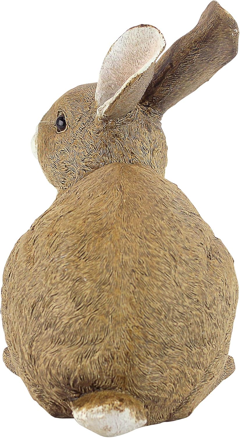 Design Toscano QM200861 Bashful The Bunny Lying Down Rabbit Outdoor Garden Statue, 10 Inch, full color