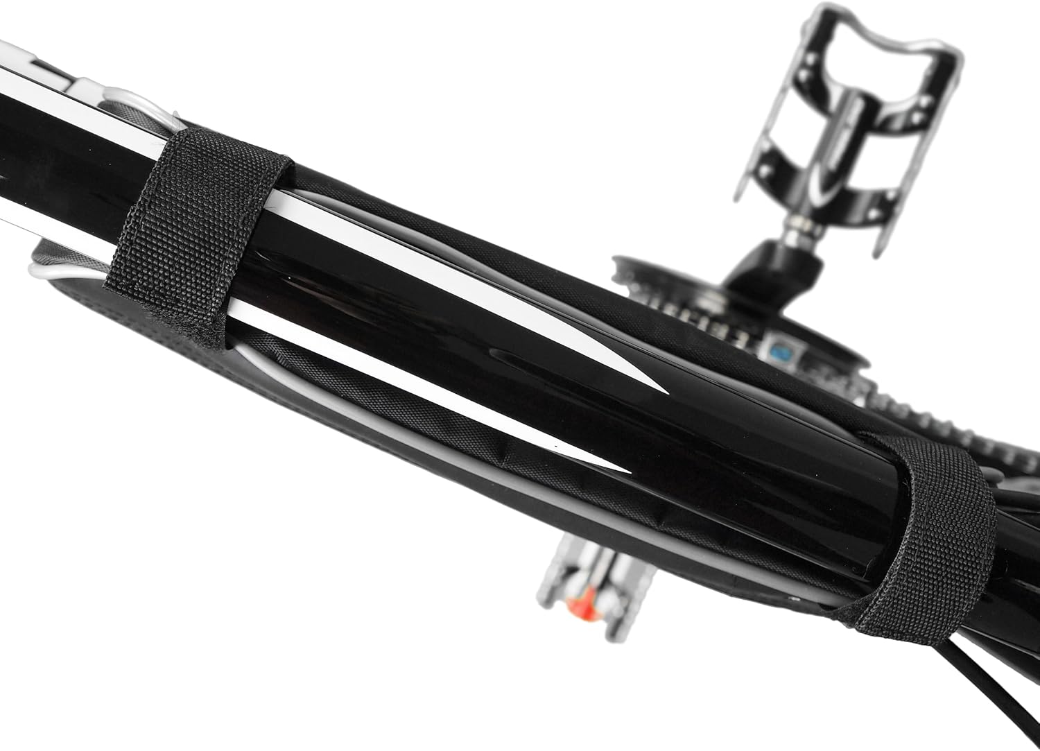 Ibera Bike Frame Bag - Slim Pouch Zipper Compartment & Velcro Mount - Water-Resistant, Fits Most Bikes - Holding Tools Snacks
