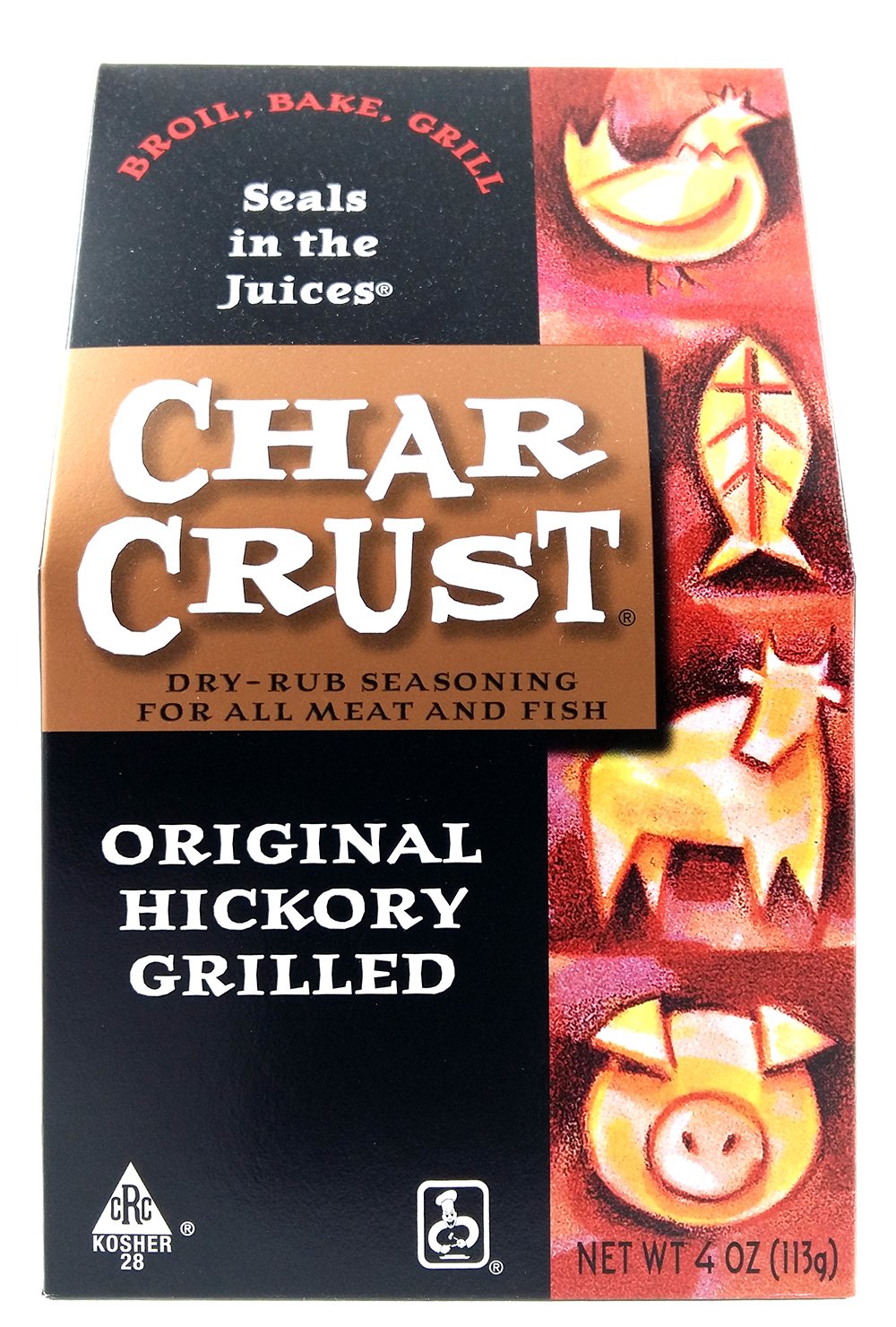 RetailSource Char Crust, Original Hickory Grilled, 4 Ounce, 12 Count