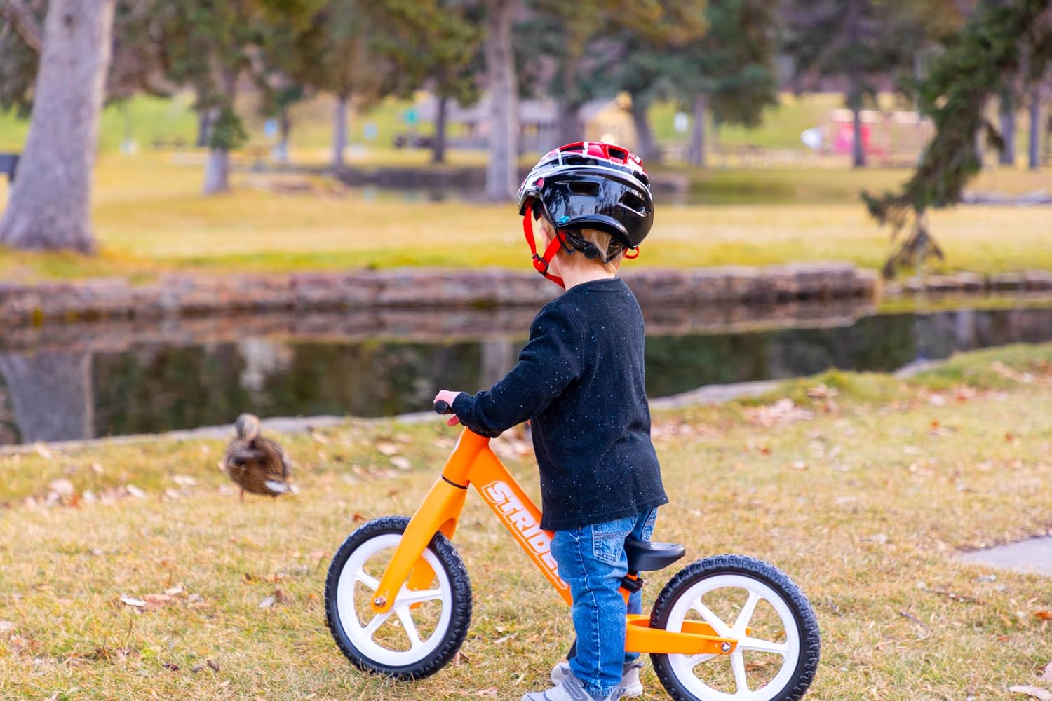 Strider 12 Comp, No Pedal Balance Bike for Kids Ages 1–3 Years | No-Pedal Composite Bike, Adjustable Seat, Lightweight Frame, Easy Assembly, Durable All-Weather Plastic, Never Flat Tires