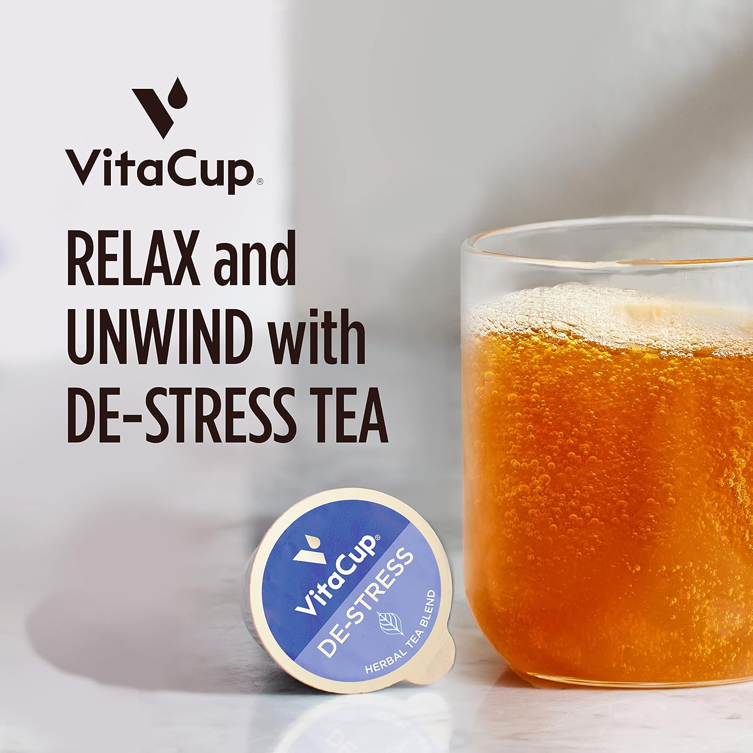 VitaCup Green Tea Instant Packets with Matcha, 16ct | B Vitamins, D3