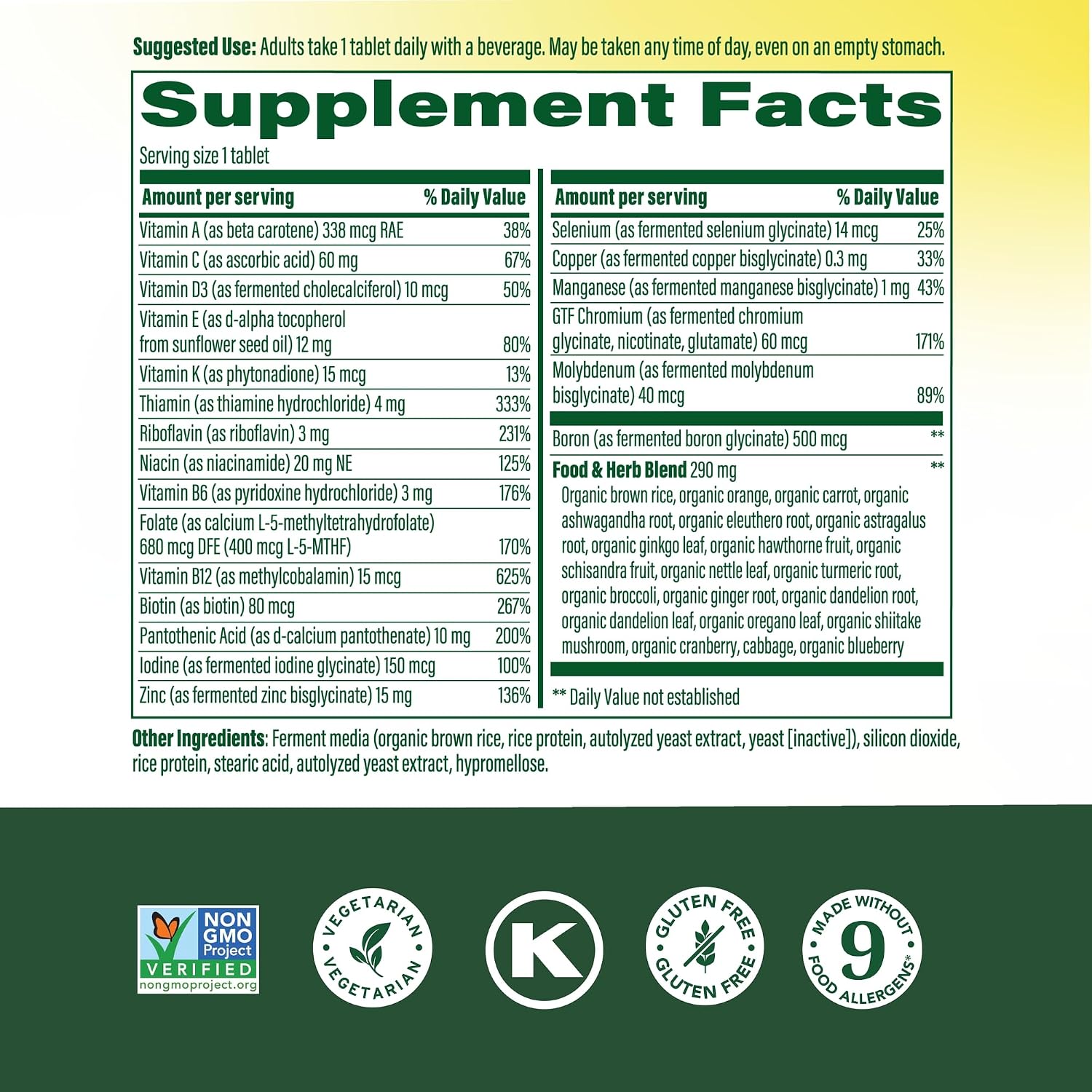 MegaFood One Daily Multivitamin for Men 40+ with 21 Nutrients, 90 Tablets | Immune Support, Heart, Muscle & Prostate Health, Methylated B12, Methylfolate, Vitamin D3, C & Zinc, Vegetarian, 90 Servings