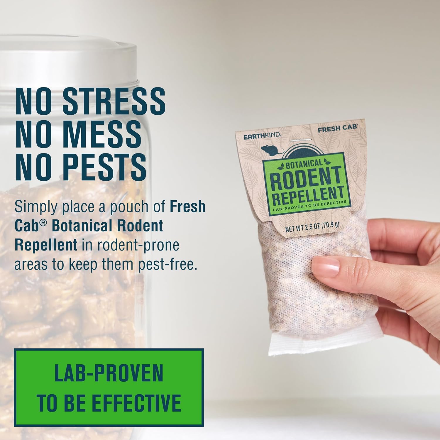 Rodent Repellent; Quickly Repelling Pests from Treated Areas; Preventing Re-Infestation for up To 3 Months; Safe for Children, Pets and the Environment; Non-Toxic; 8-Scent Pouches