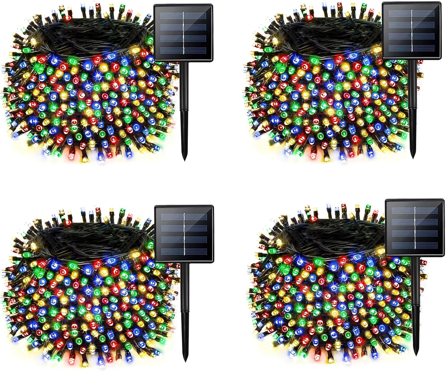 Solar String Lights Outdoor 2 Pack 170FT 480 LED Christmas Light Warm White