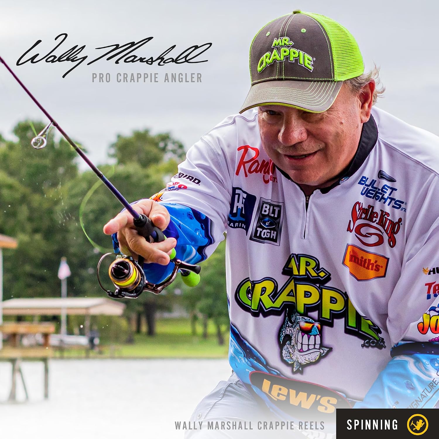 Lews Fishing WMR5, Signature Series Crappie Reel (Clam Pack),Black