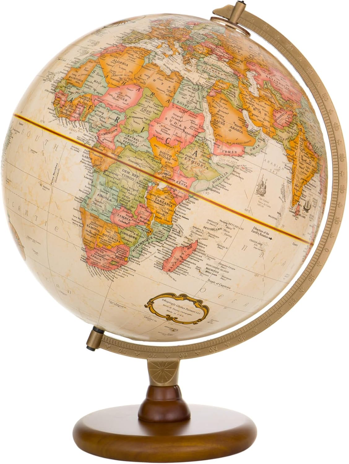 Replogle Globes Hastings Globe, 12-Inch, Antique English