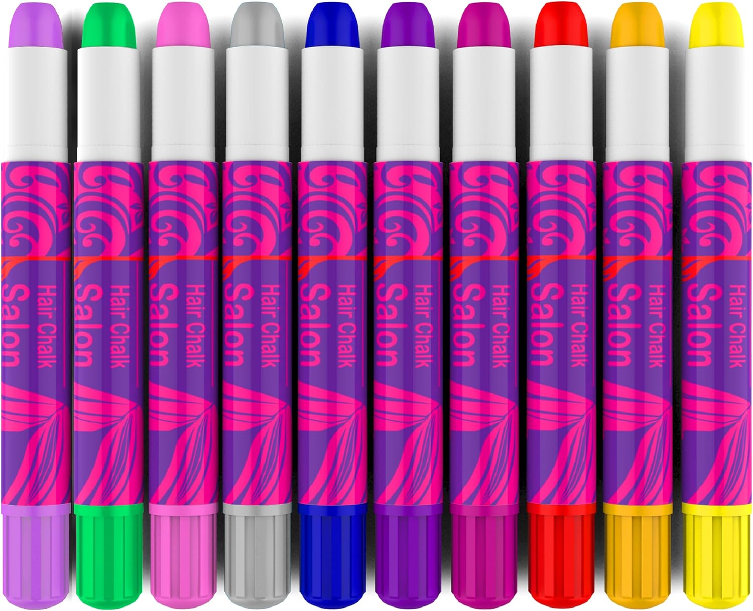 Desire Deluxe Girls Gifts Hair Chalk - 10 Temporary Washable Color Pens for Kids, Teenage, Make Up & Dress Up Colourful Styles Set Toy for Christmas