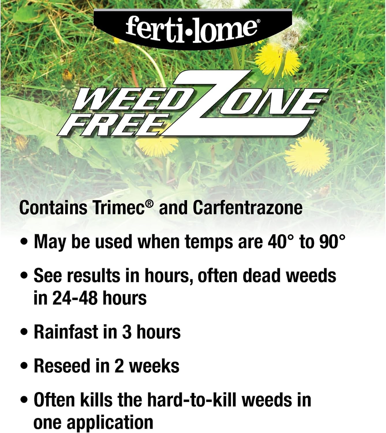 Fertilome (10532) Weed Free Zone Broadleaf Weed Killer RTU, 1 Gal