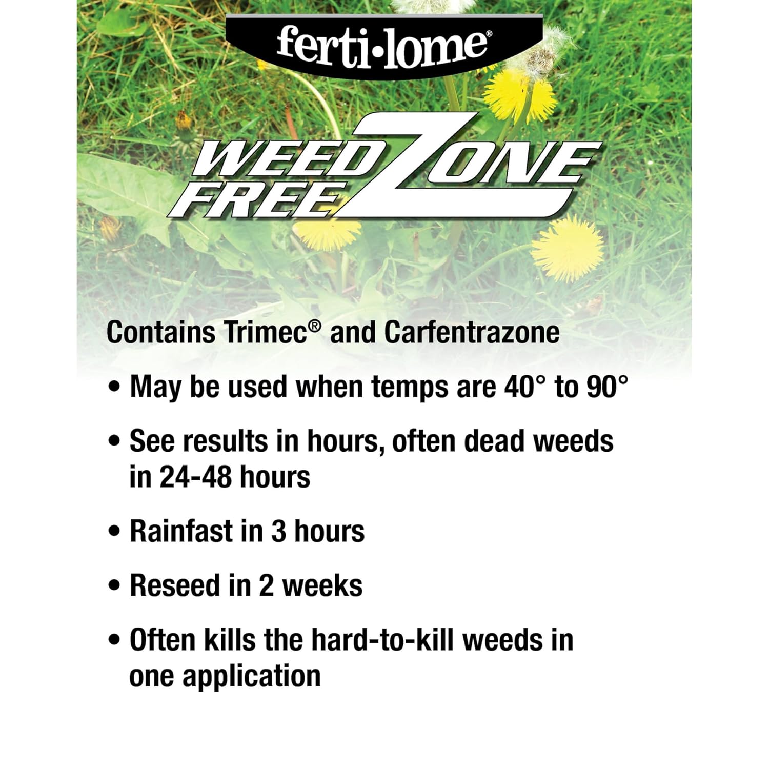 Fertilome (10524) Weed Free Zone Broadleaf Weed Killer Concentrate, 16 oz | Triclopyr + Clopyralid formula - Kills 80+ tough broadleaf weeds in cool & warm turfgrass - Home lawn owners