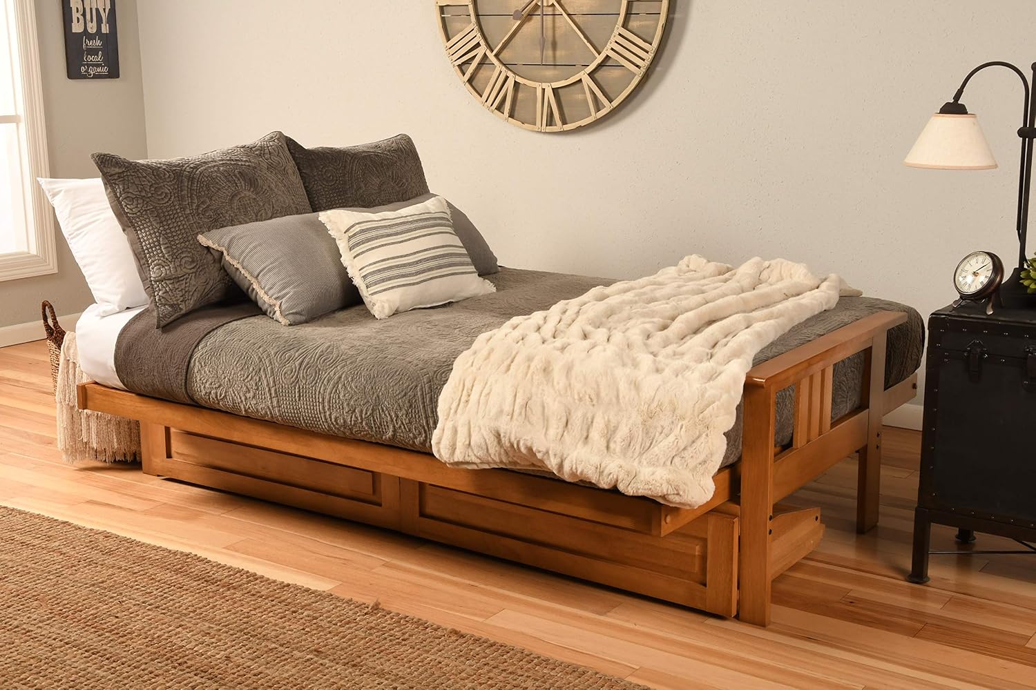 Kodiak Futons Monterey Futon Frame, No Drawers, Barbados