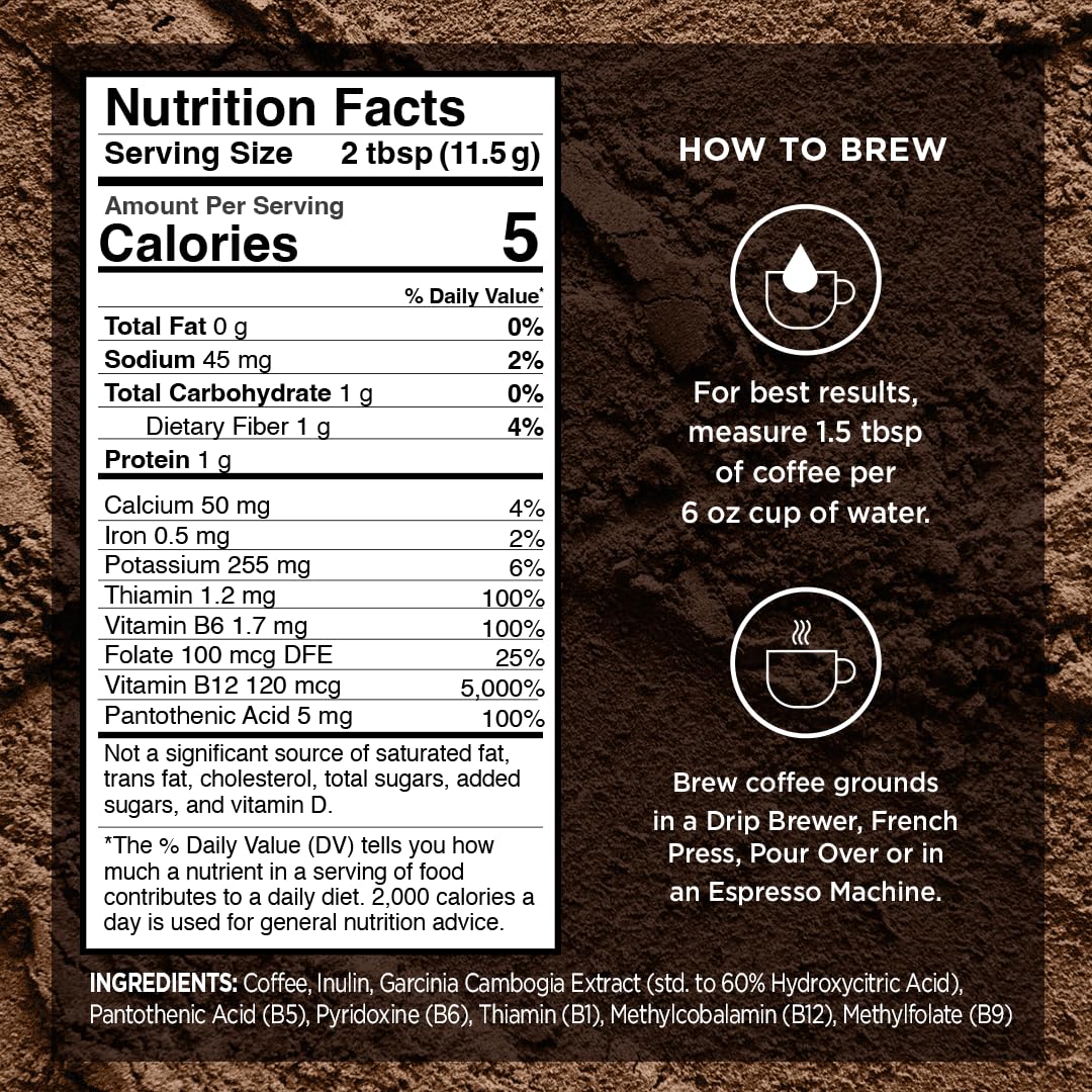VitaCup Genius Keto Ground Coffee with MCT Oil, 11oz