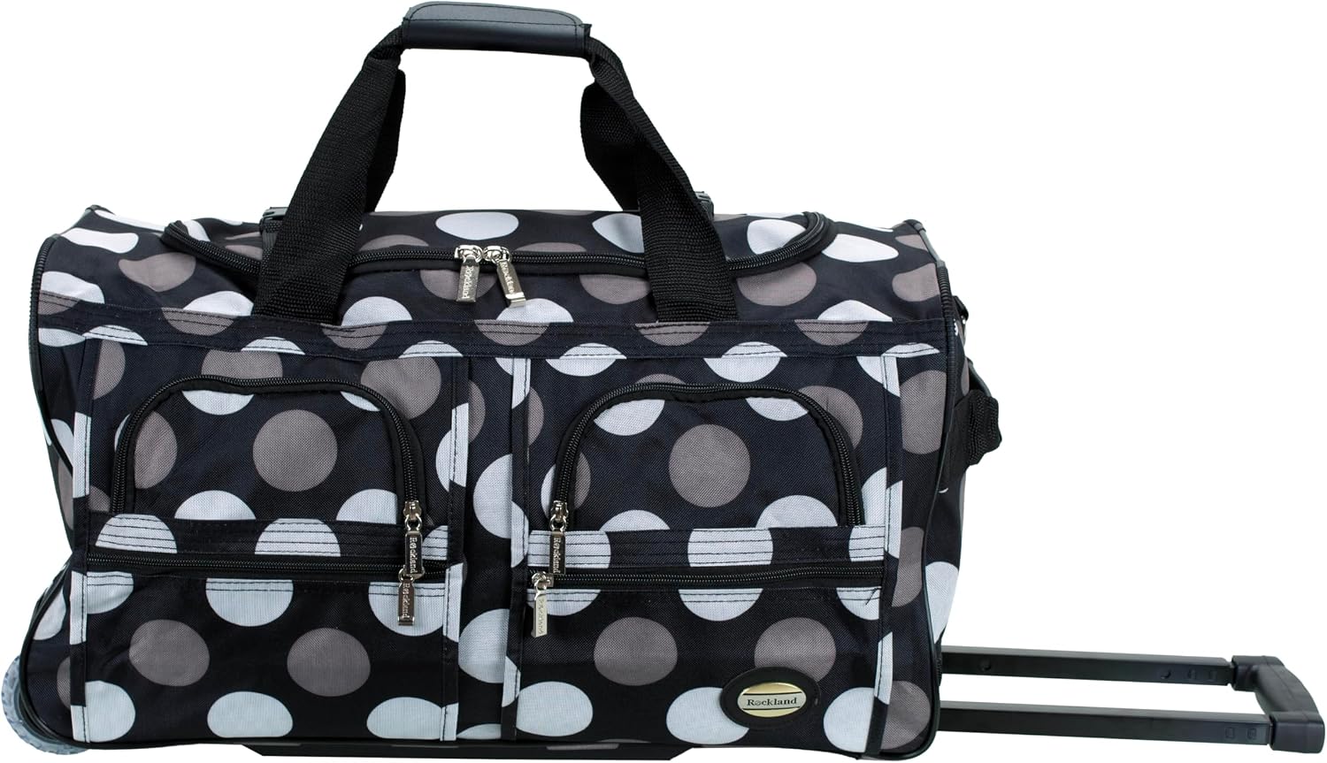 Rockland Rolling Duffel Bag, Black, 22"