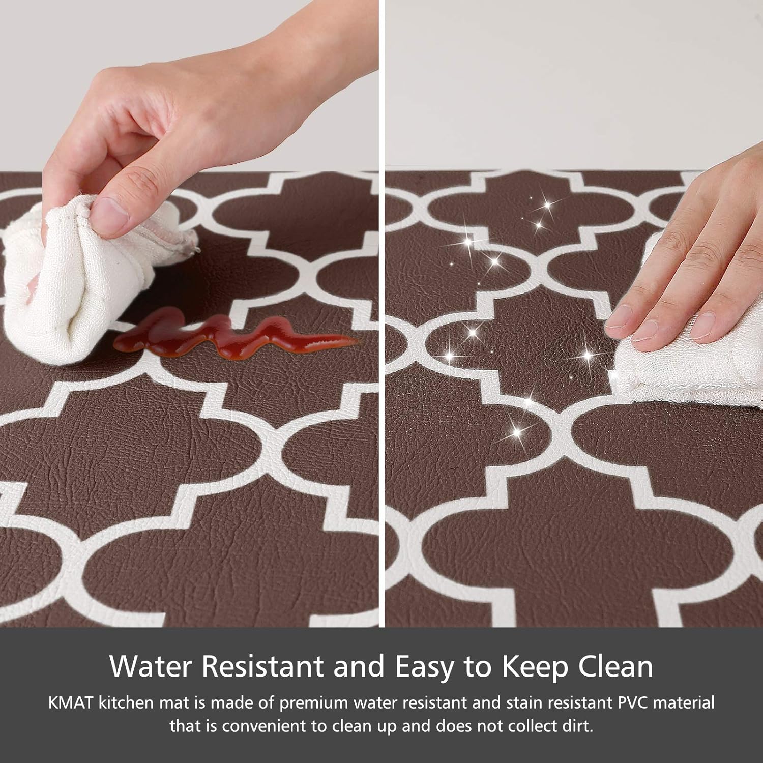KMAT Kitchen Mat Set of 2,Cushioned Anti-Fatigue Kitchen Mats for Floor
