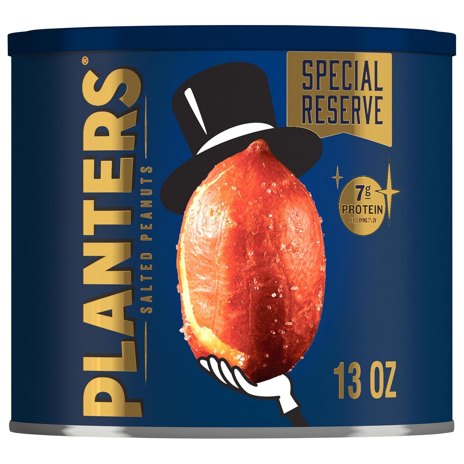 PLANTERS Salted Peanuts, Party Snacks, 16 Oz (1 Ct) | Dry Roasted Salted Peanuts. 0g Trans Fat. Resealable Jar. Snacks for Adults. Party Mix, Flavored Nuts