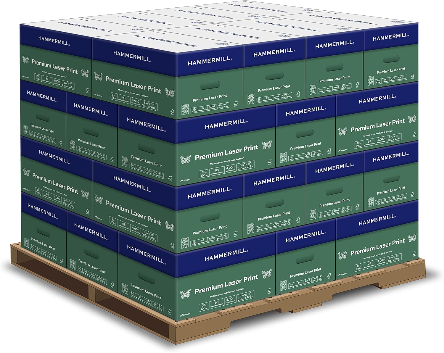 Hammermill Printer Paper, Premium Laser Print 32 lb, 8.5 x 11-98 Bright, Made in The USA, 104646R - 1 Ream (500 Sheets)