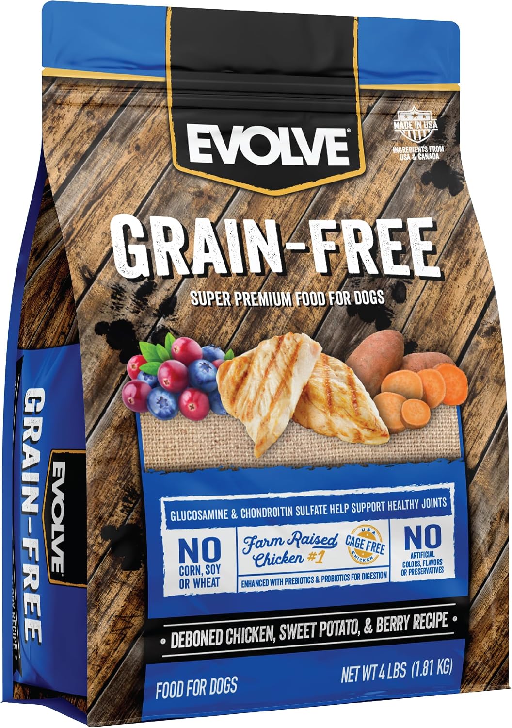 Evolve Grain Free Deboned Duck, Sweet Potato & Venison Recipe Dry Dog Food, 3.5 lb.