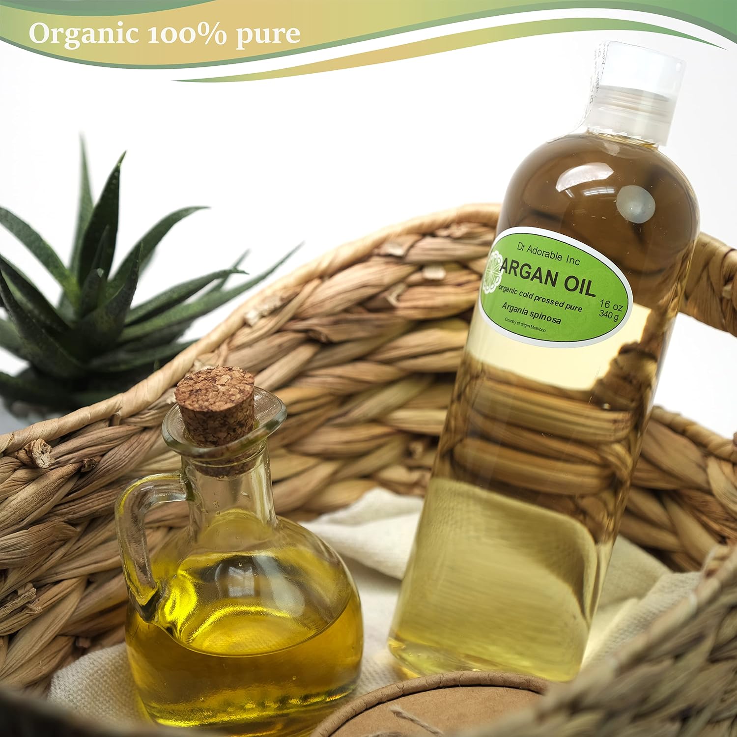 Dr Adorable - 16 oz - Argan Marrakesh Oil - 100% Pure Natural Organic Cold Pressed