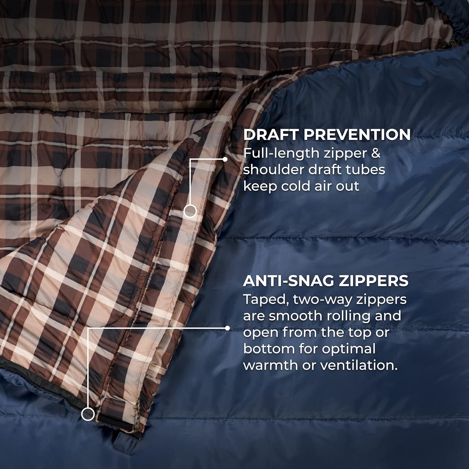 Teton Mammoth Queen Size Double Sleeping Bag- A Warm Bag the Whole Family can Enjoy – Great for Camping, Hunting and Base Camp. Compression Sack Included