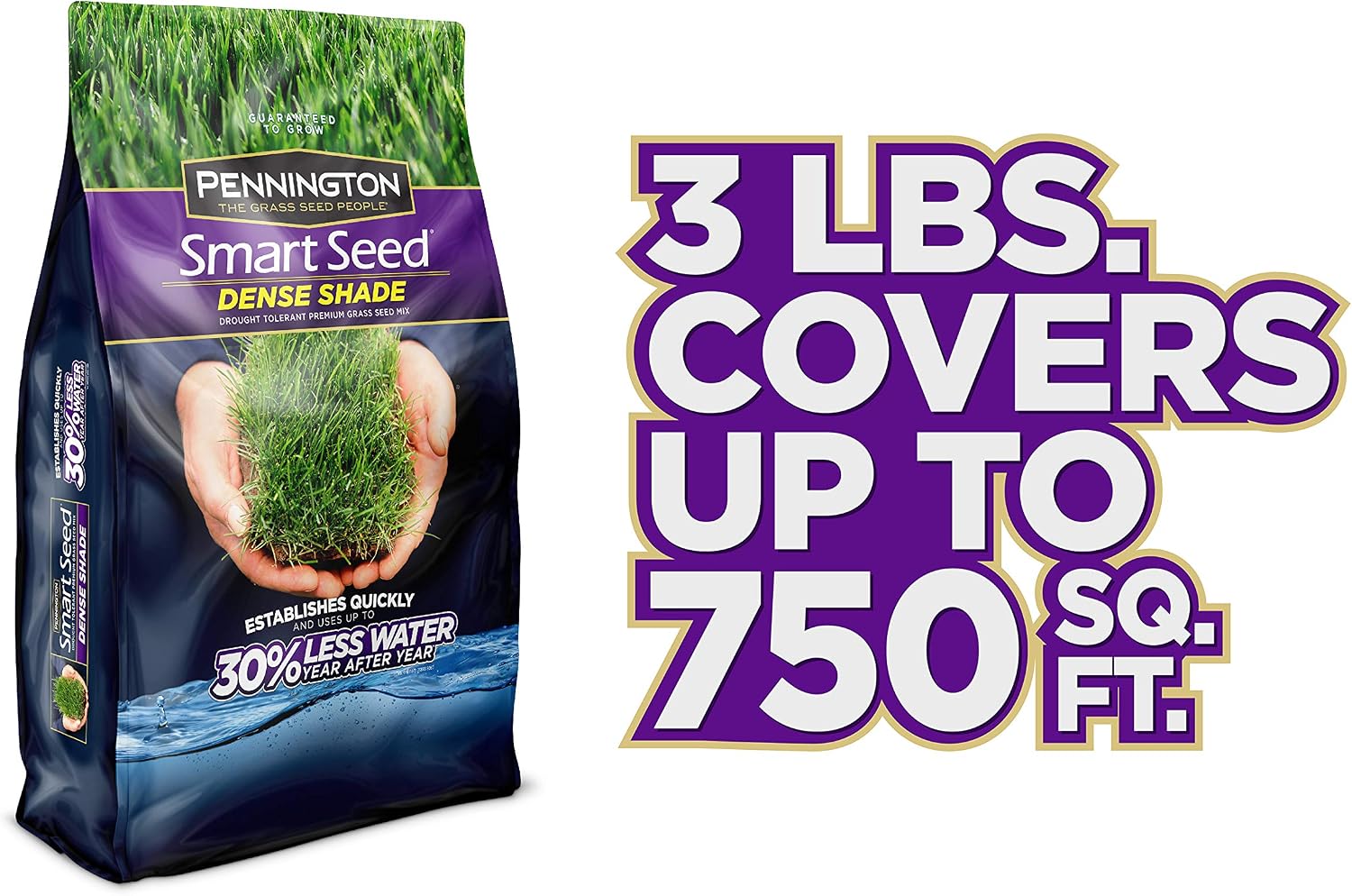 Pennington Smart Seed Dense Shade Grass Seed, 3 lb (100086851)