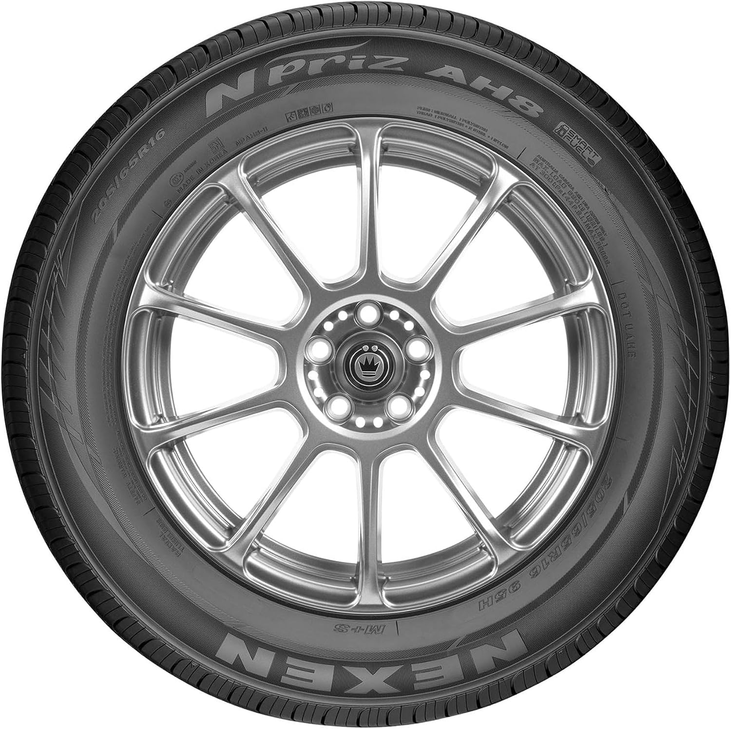 Nexen N'Priz AH8 All- Season Radial Tire-225/55R16 95V | Passenger Touring All Season Traction 95V Rated Standard Load Radial Construction Black Sidewall Tire