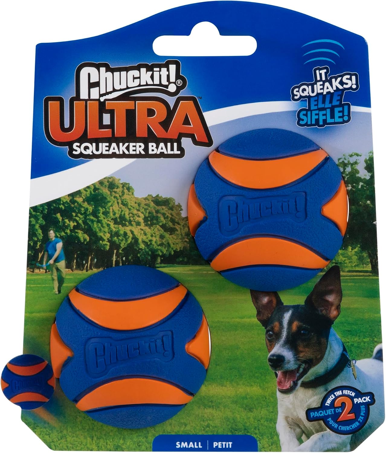 Chuckit! Ultra Ball Dog Toy, Balls for Dogs to Fetch, Durable Rubber, Small 2-inch, Pack of 2