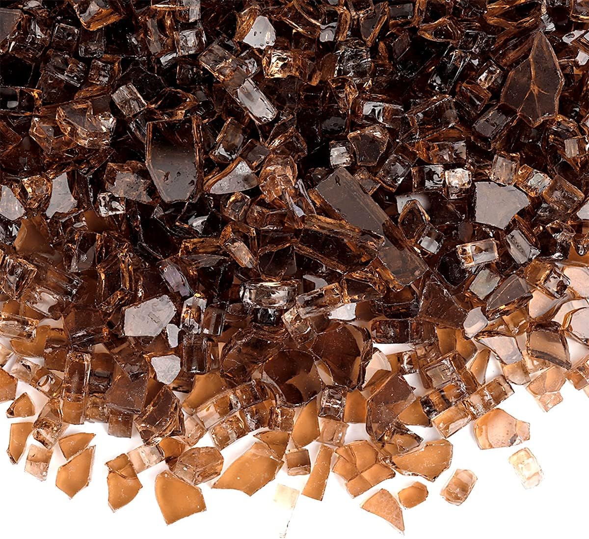 Onlyfire 10 lbs Fire Glass Rocks for Gas Propane Fire Pit and Fireplace