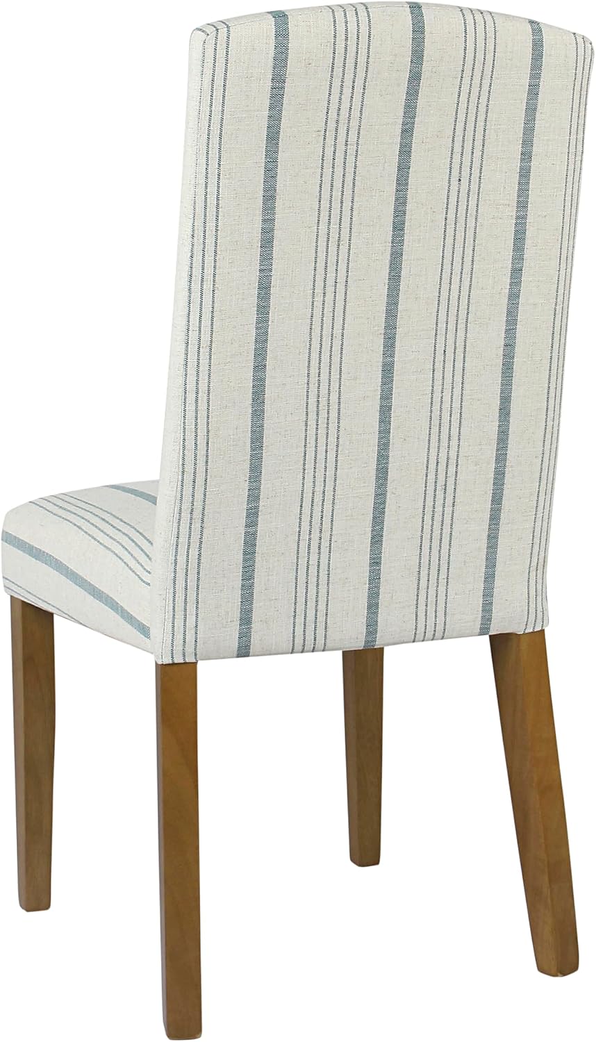 Homepop Home Decor | Classic Upholstered Parsons Dining Chairs | Set of 2 Accent Dining Chairs with Nailhead Trim, Natural Linen