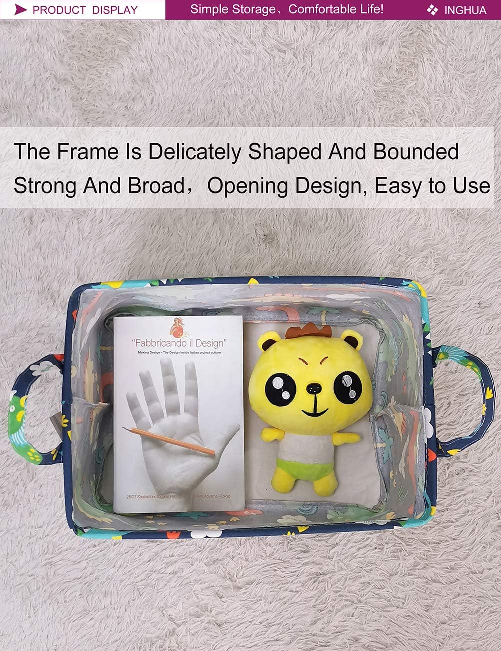 Rectangular Storage Basket Gift Bag Rec Spaceships