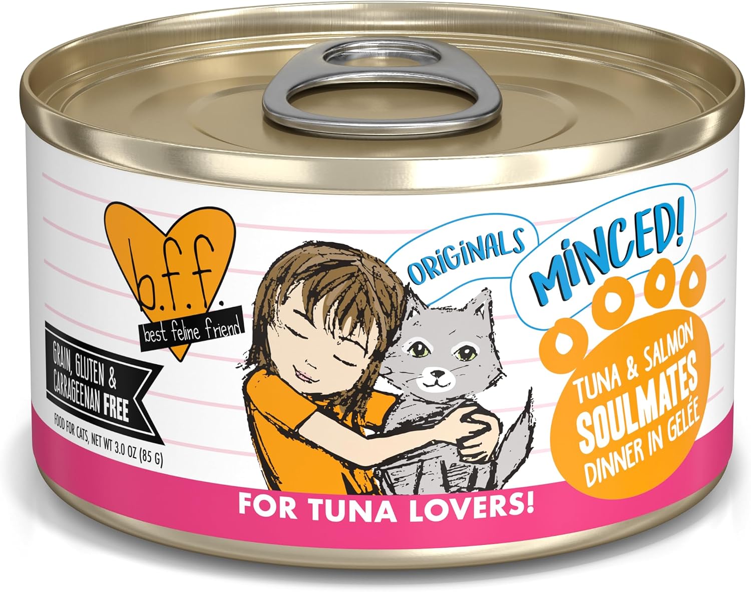 Weruva BFF Minced Natural Wet Cat Food, Batch O Besties Variety Pack, 5.5oz Can, Pack of 8