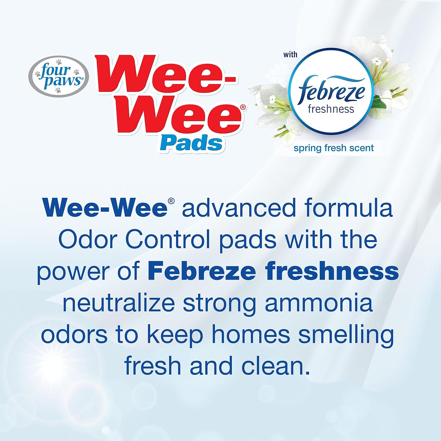Four Paws Wee-Wee Odor Control Dog Pee Pads with Febreze Freshness