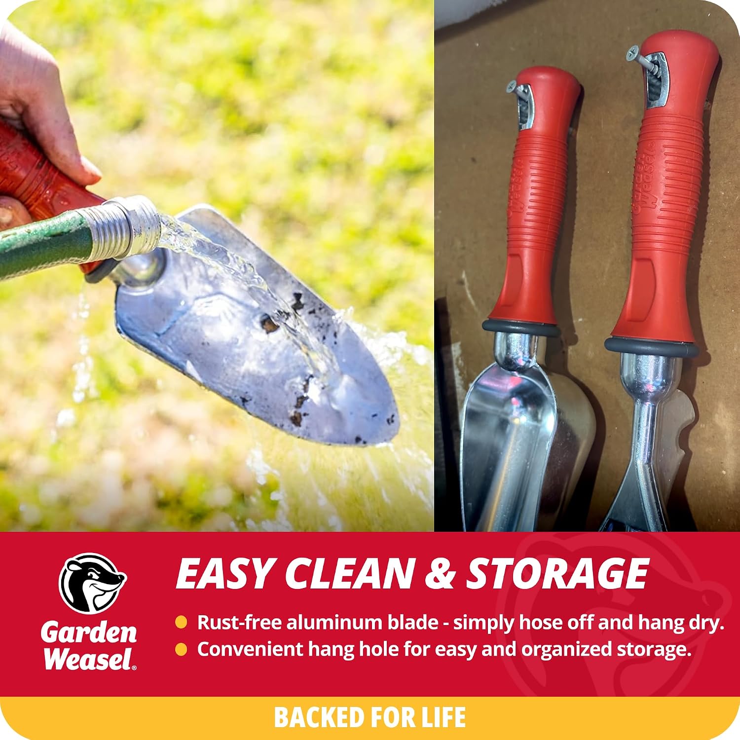Garden Weasel 3Piece Hand Tool Set Trowel Transplanter Cultivator Gardening