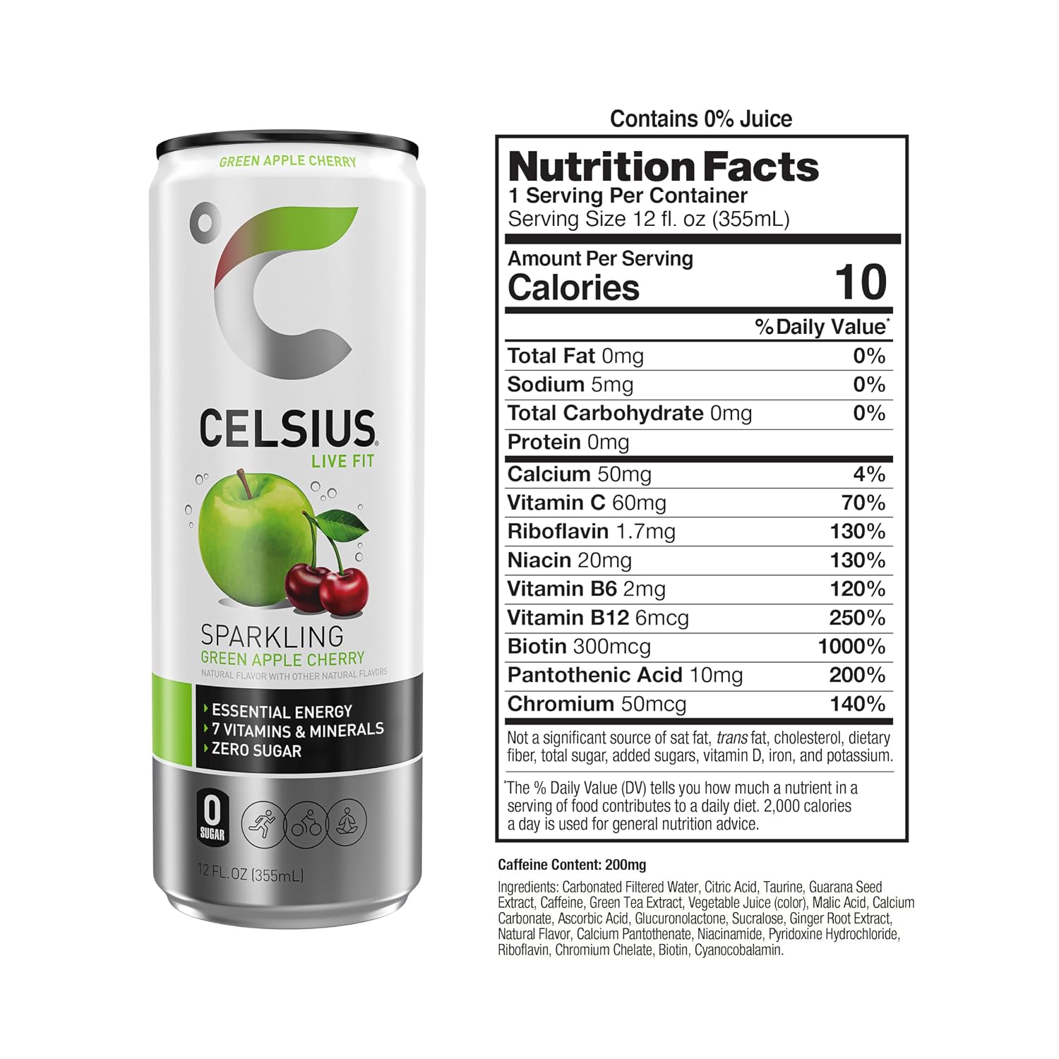 CELSIUS Sparkling Cola, Sugar Free Energy Drink, 12 Fl Oz (Pack of 12)