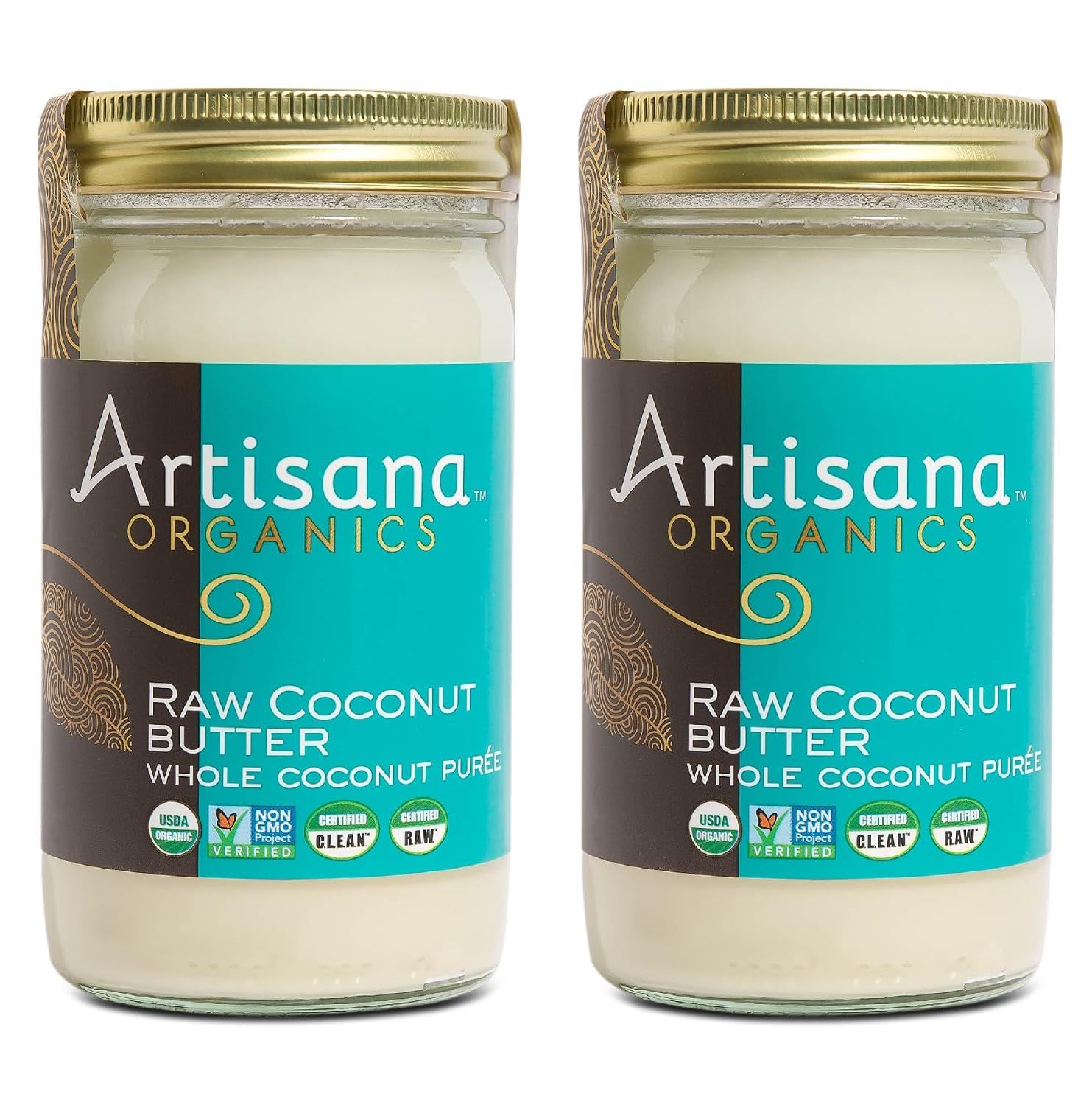 Artisana Organics Raw Coconut Butter (2 Pack (14oz)) USDA Organic, Non-GMO, Gluten-Free & Keto, No Sugar Added, Paleo, Vegan