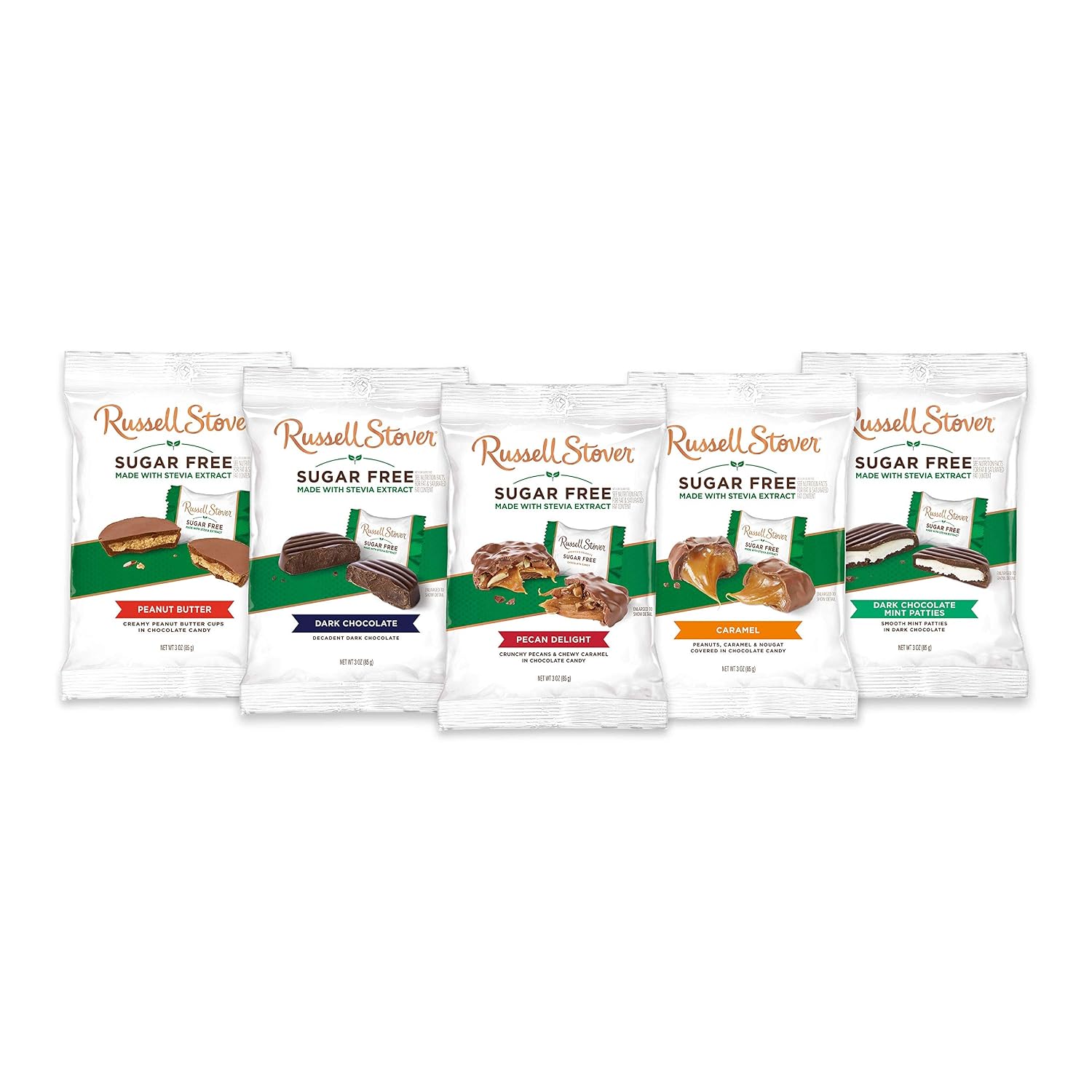 Russell Stover Sugar Free Dark Chocolate Medallions, 3 oz. Bag (270215)