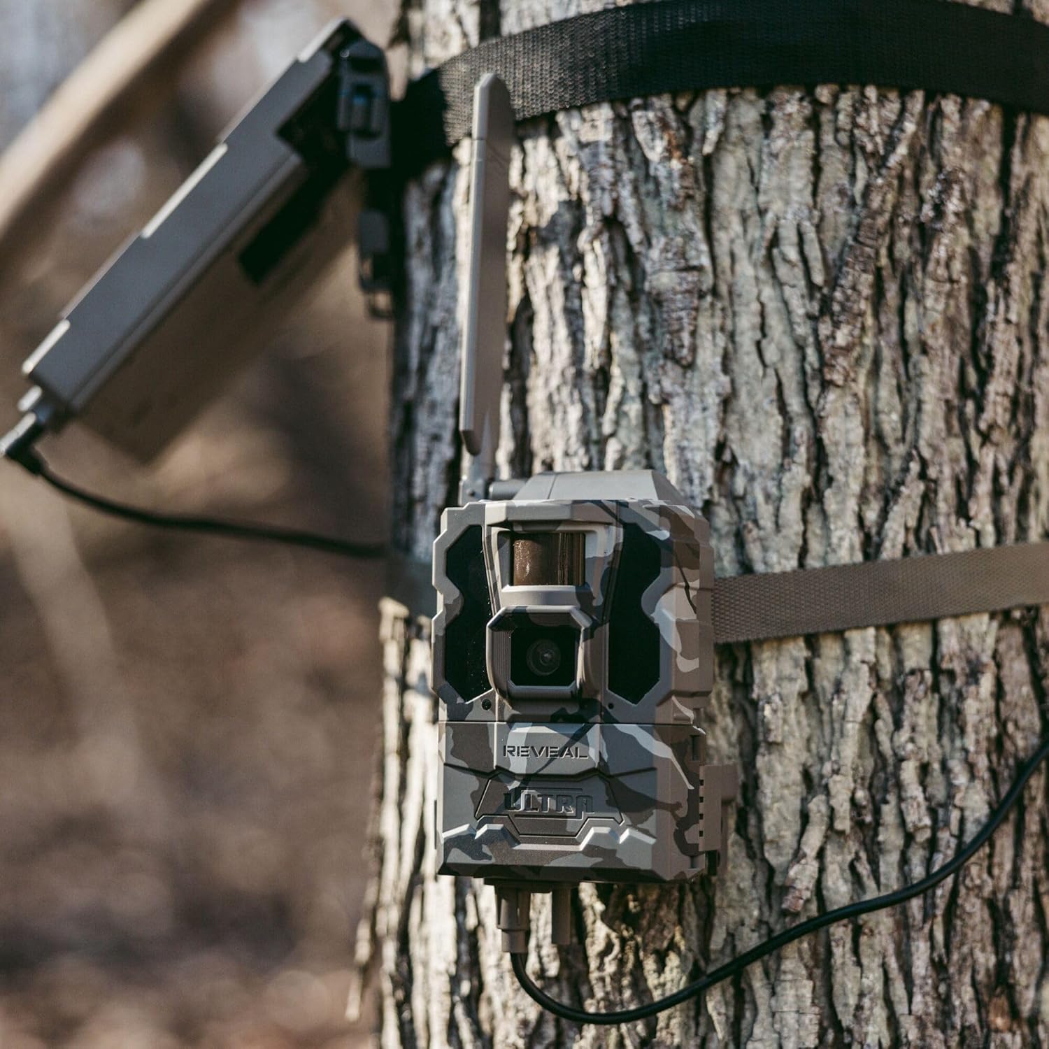 TACTACAM Reveal Ultra Cellular Trail Camera – 4K Photo, 1080P Video, Live Streaming, GPS, Low-Glow/No-Glow Flash, LTE – Includes Solar Panel
