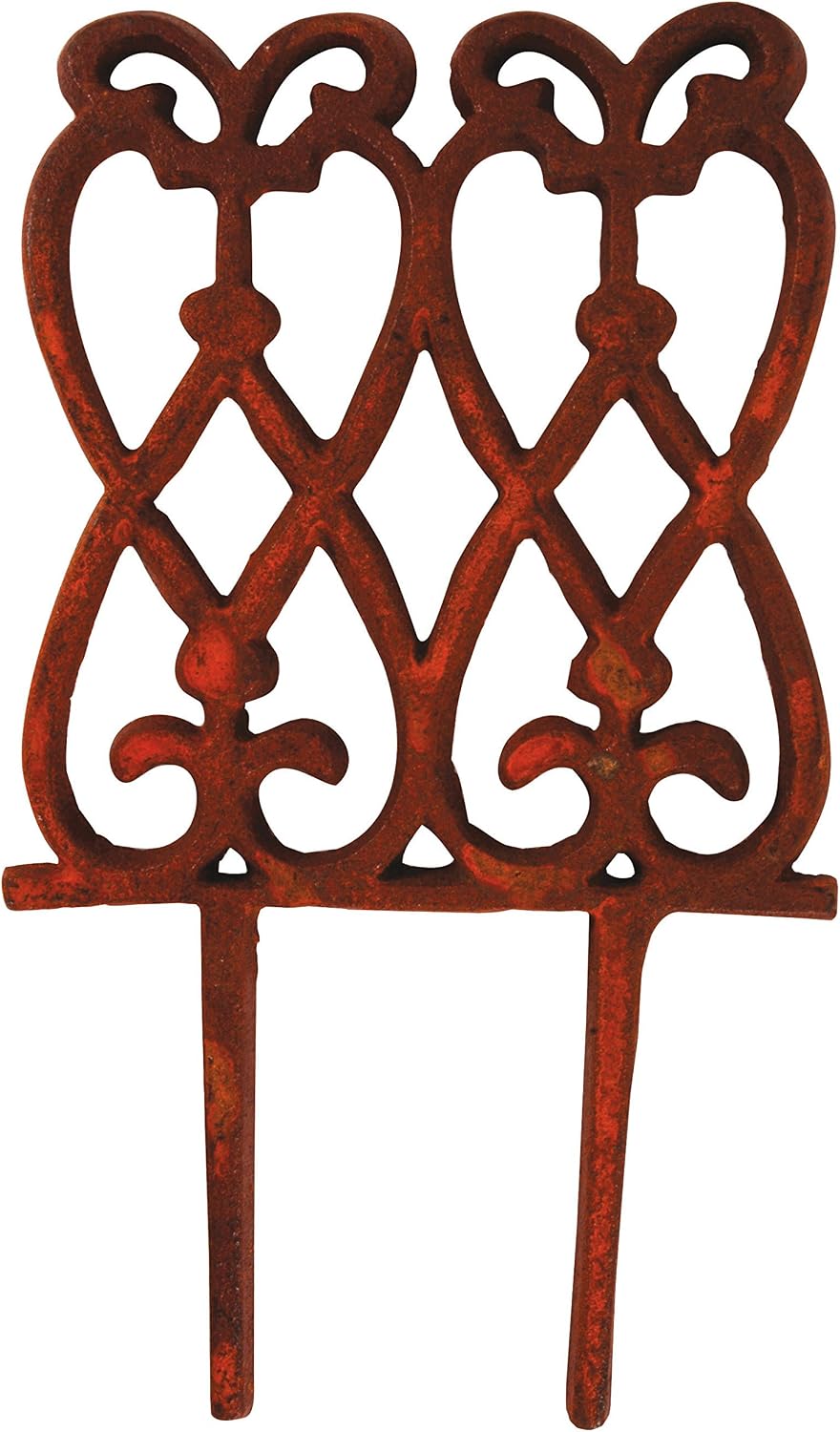 Esschert Design Victorian Cast Iron Garden Edging Fence High Brown 5.655 x 0.897 Inches
