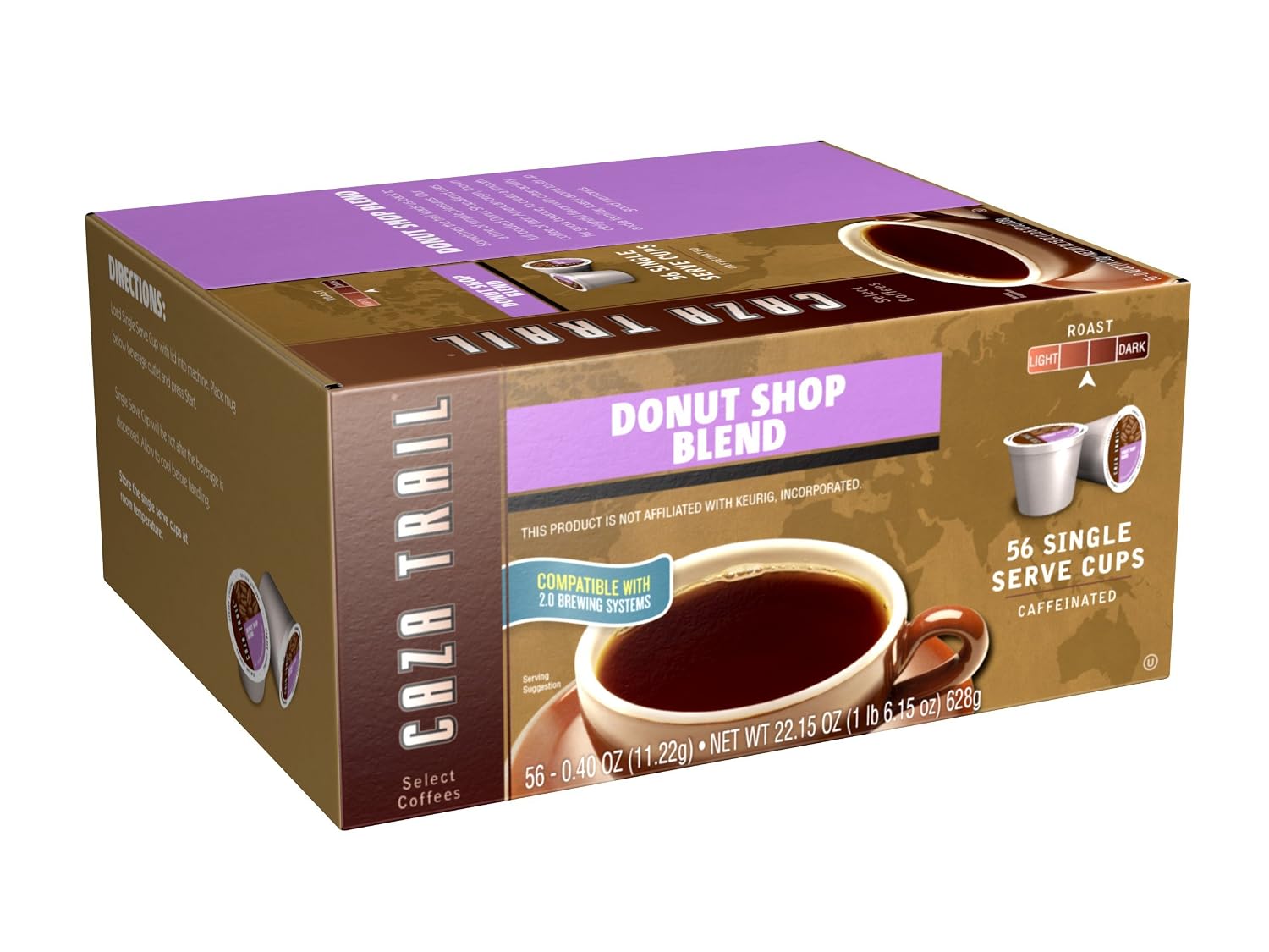 Caza Trail Coffee, Kona Blend, 100 Single Serve Cups