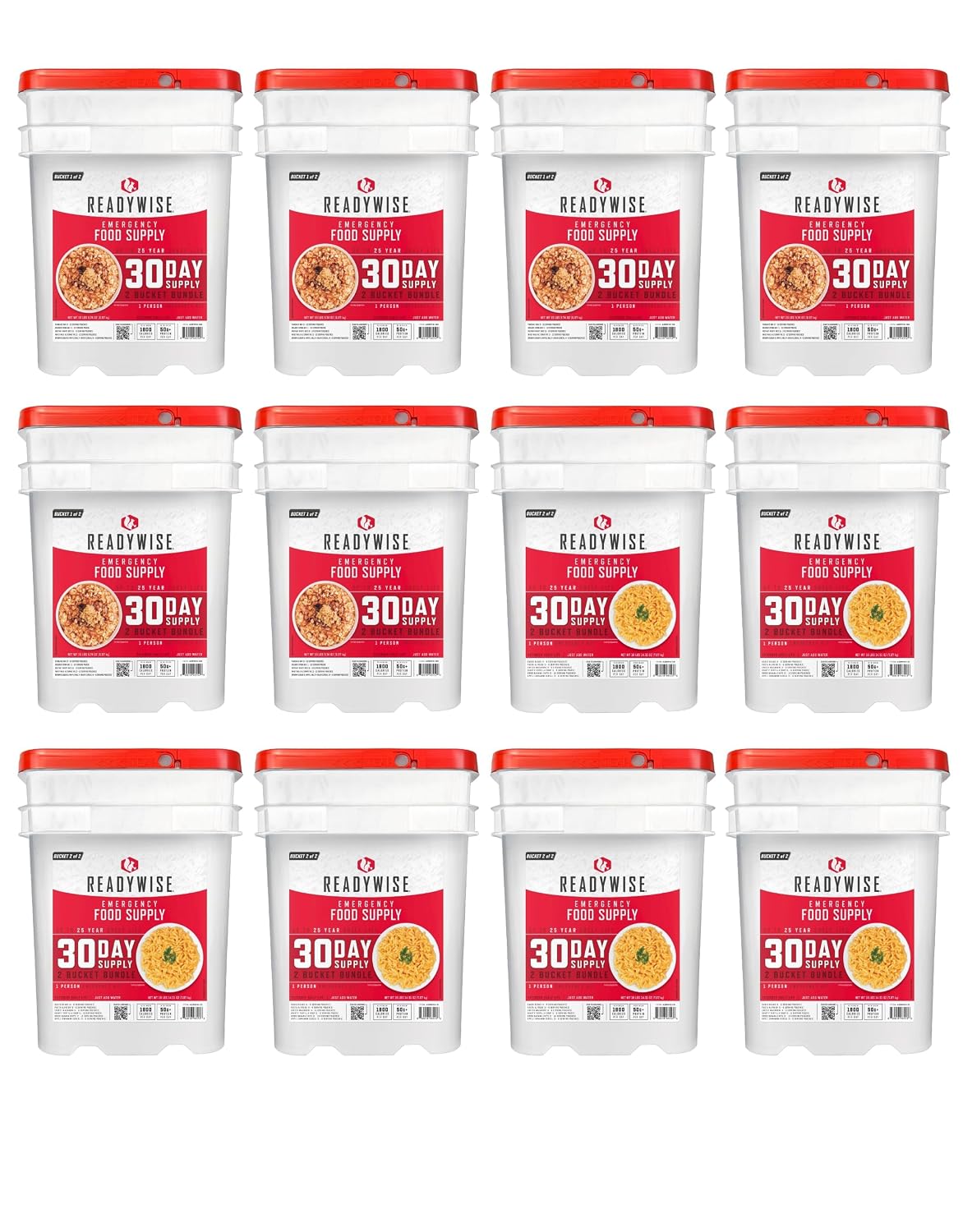 ReadyWise Emergency Food Supply - 72 Hour Survival Kit, 30 Servings of Protein Meals, Freeze Dried Food for Backpacking, Camping Essentials & Disaster Prepping Supplies, up to 25 Year Shelf Life