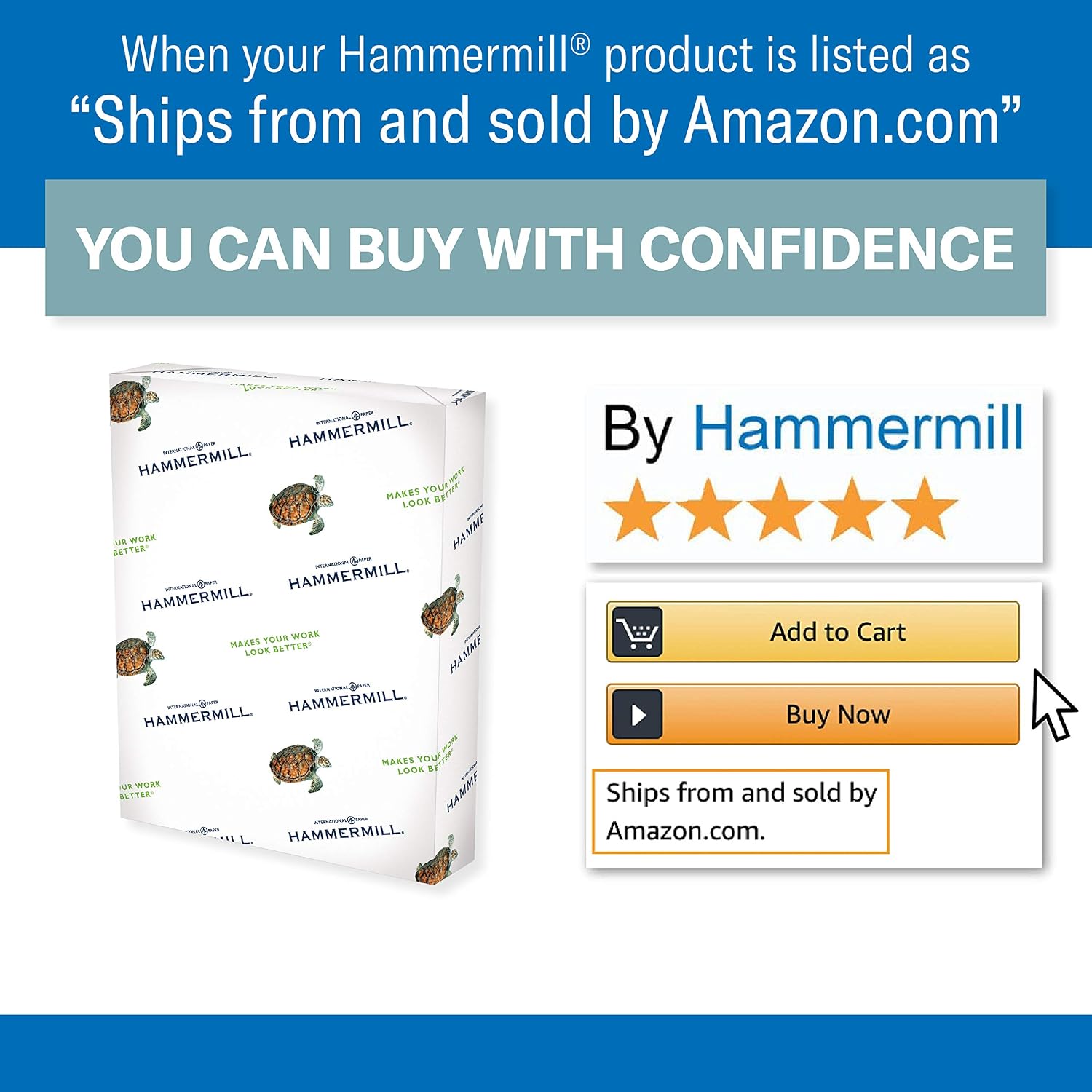 Hammermill Colored Paper, 20 lb Ivory Printer Paper, 8.5 x 11 - Made in the USA, Pastel Paper, 103176R - 1 Ream (500 Sheets)