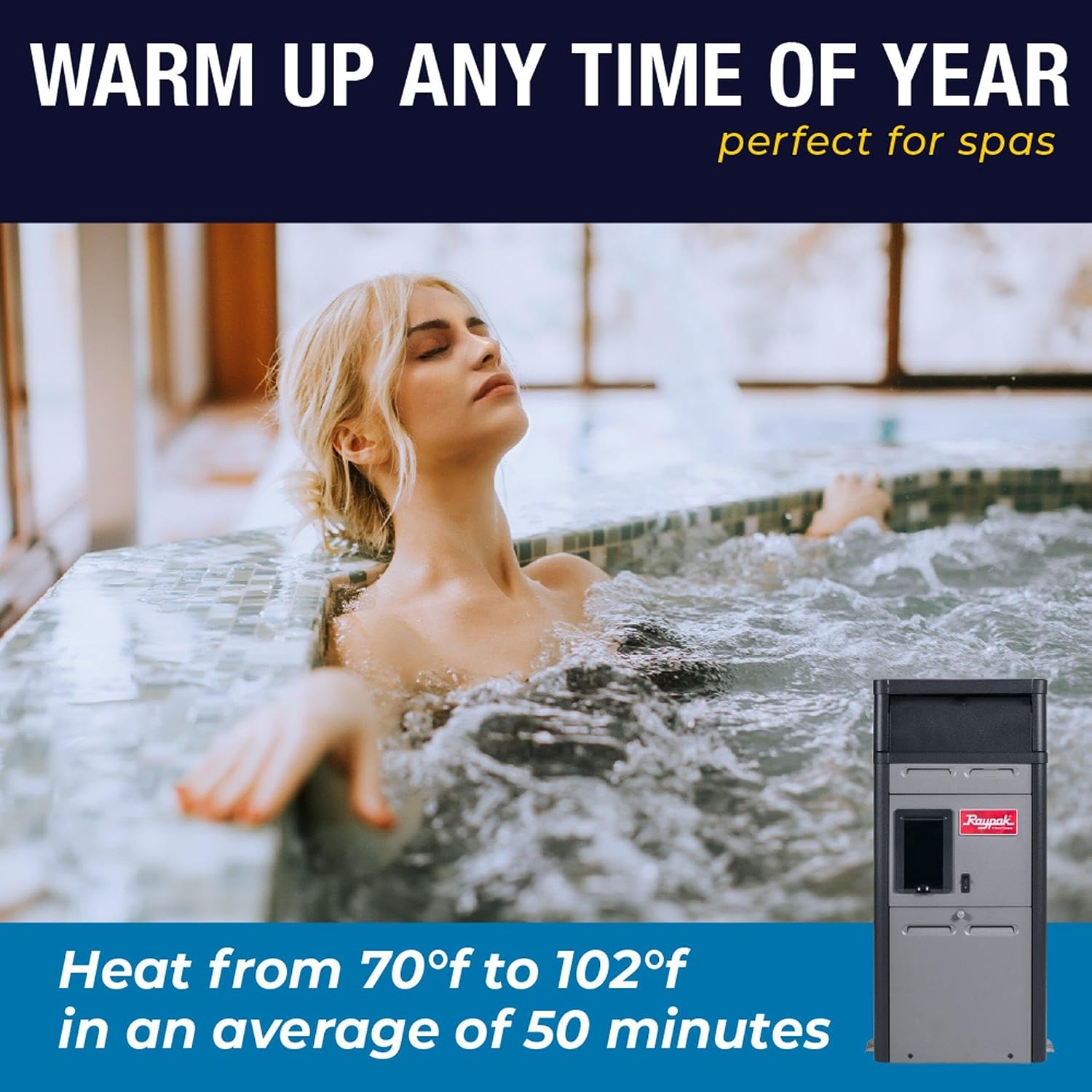 Raypak 014786-156A Propane Gas Pool Heater 150K BTU for 0-1999ft Elevation