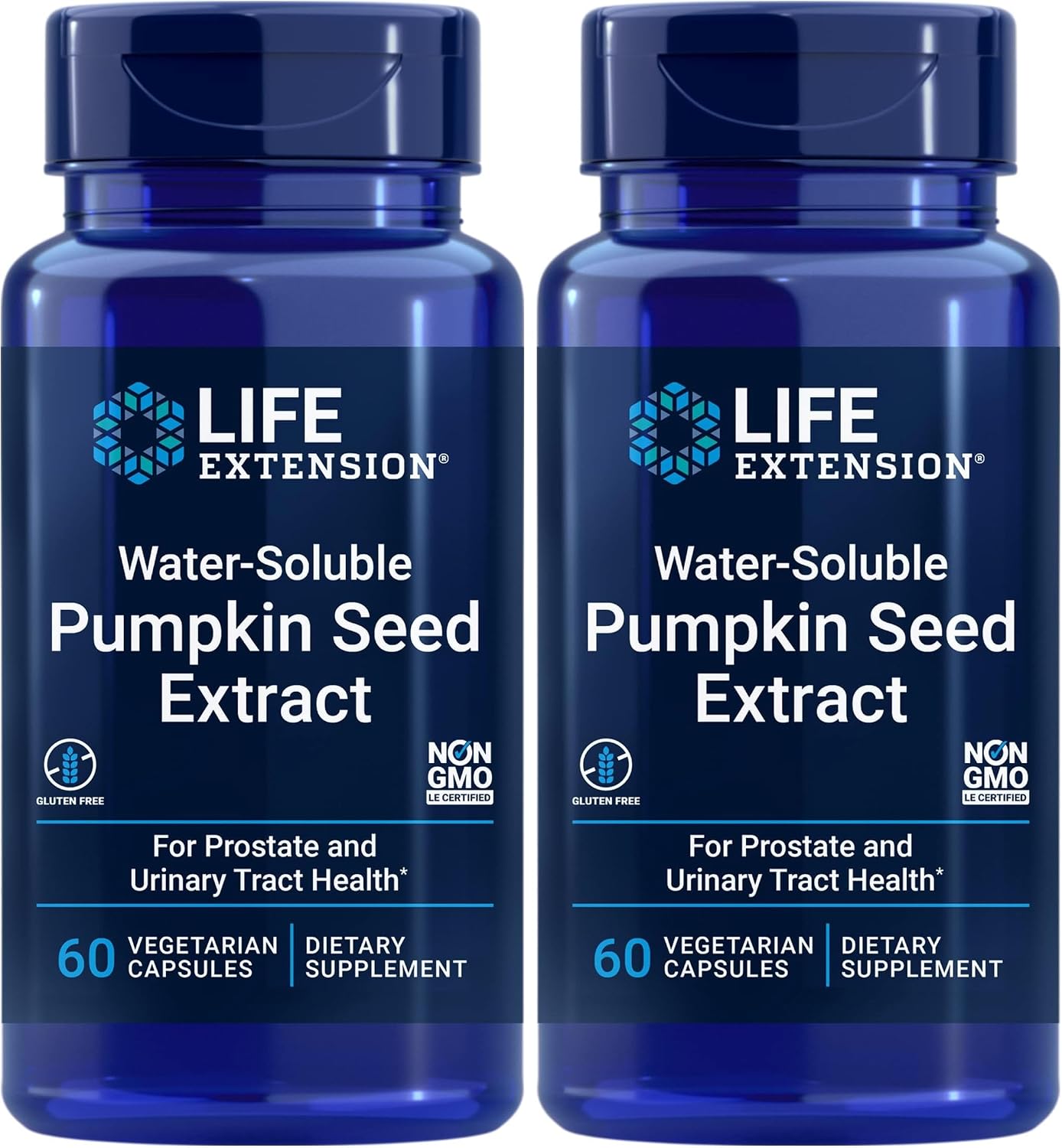 Life Extension Water-Soluble Pumpkin Seed Extract, Promotes Prostate & Urinary Tract Health, Bladder Health Support, Men, Women, Gluten-Free, Non-GMO, Vegetarian, 60 Capsules | Promotes Prostate & Urinary Tract Health, Supports Bladder Health for Men & W…