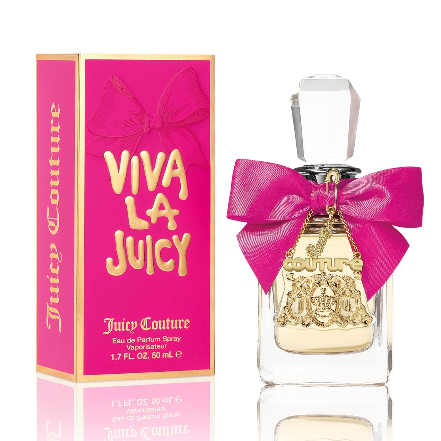 Juicy Couture Viva La Juicy Eau De Parfum, Women's Perfume with Notes of Mandarin, Gardenia & Caramel, Floral & Sweet Perfume for Women, EDP Spray