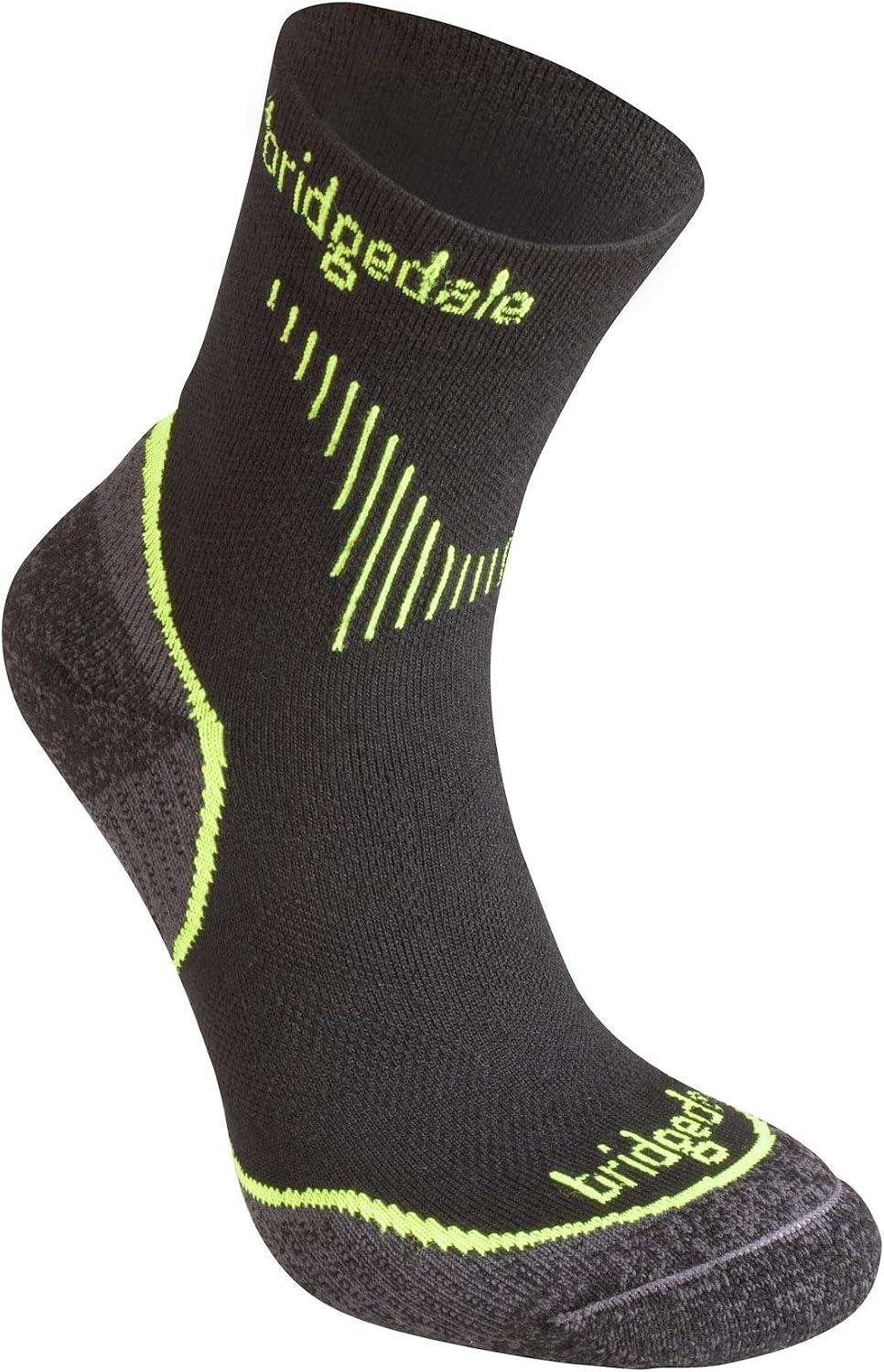 Bridgedale Womens Qw-ik Coolfusion Run Socks, Small, Lime with Sock Ring