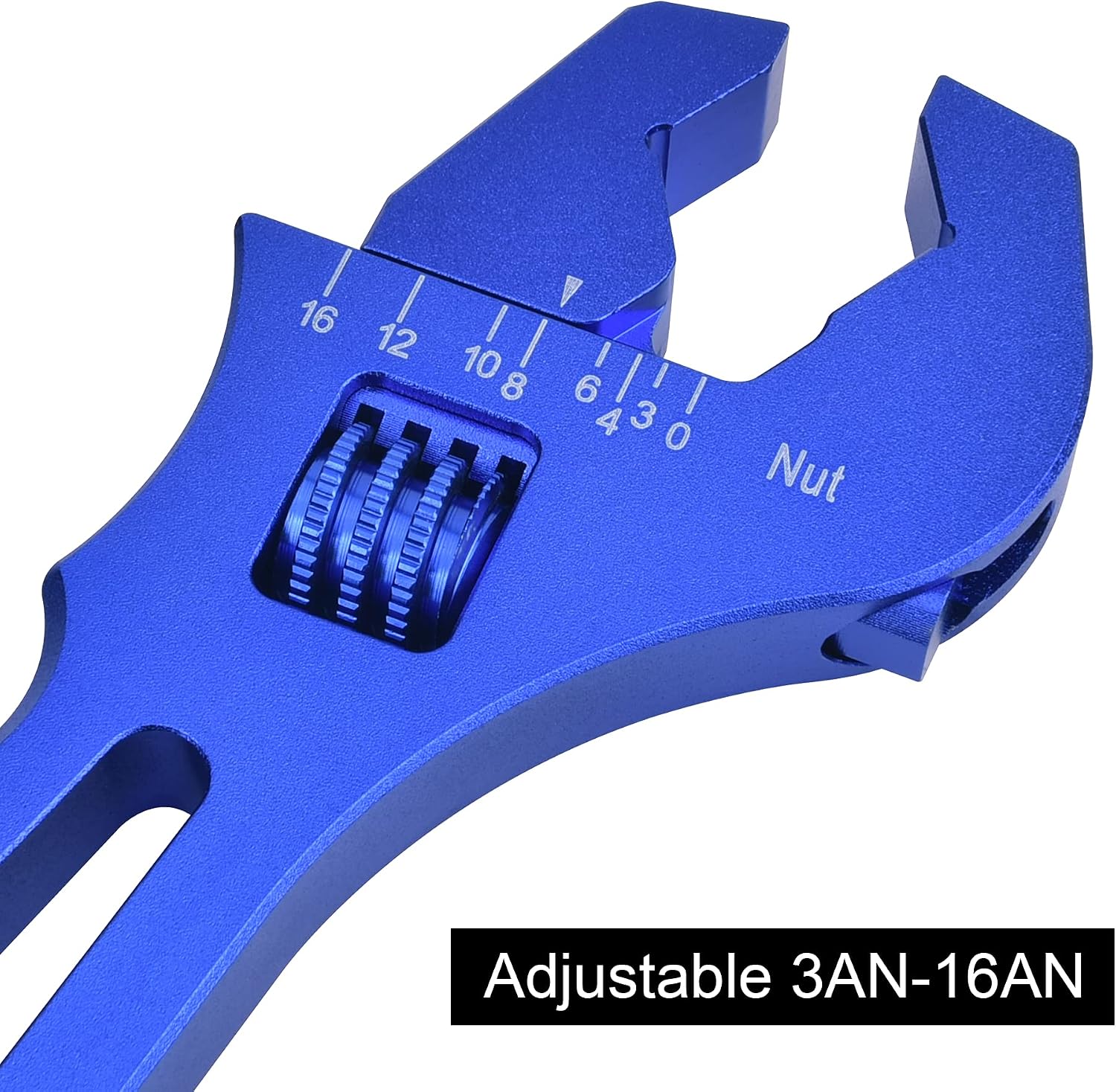 EVIL ENERGY AN Hose Fitting Adjustable Wrench Spanner Lightweight Aluminum 3AN-16AN Blue