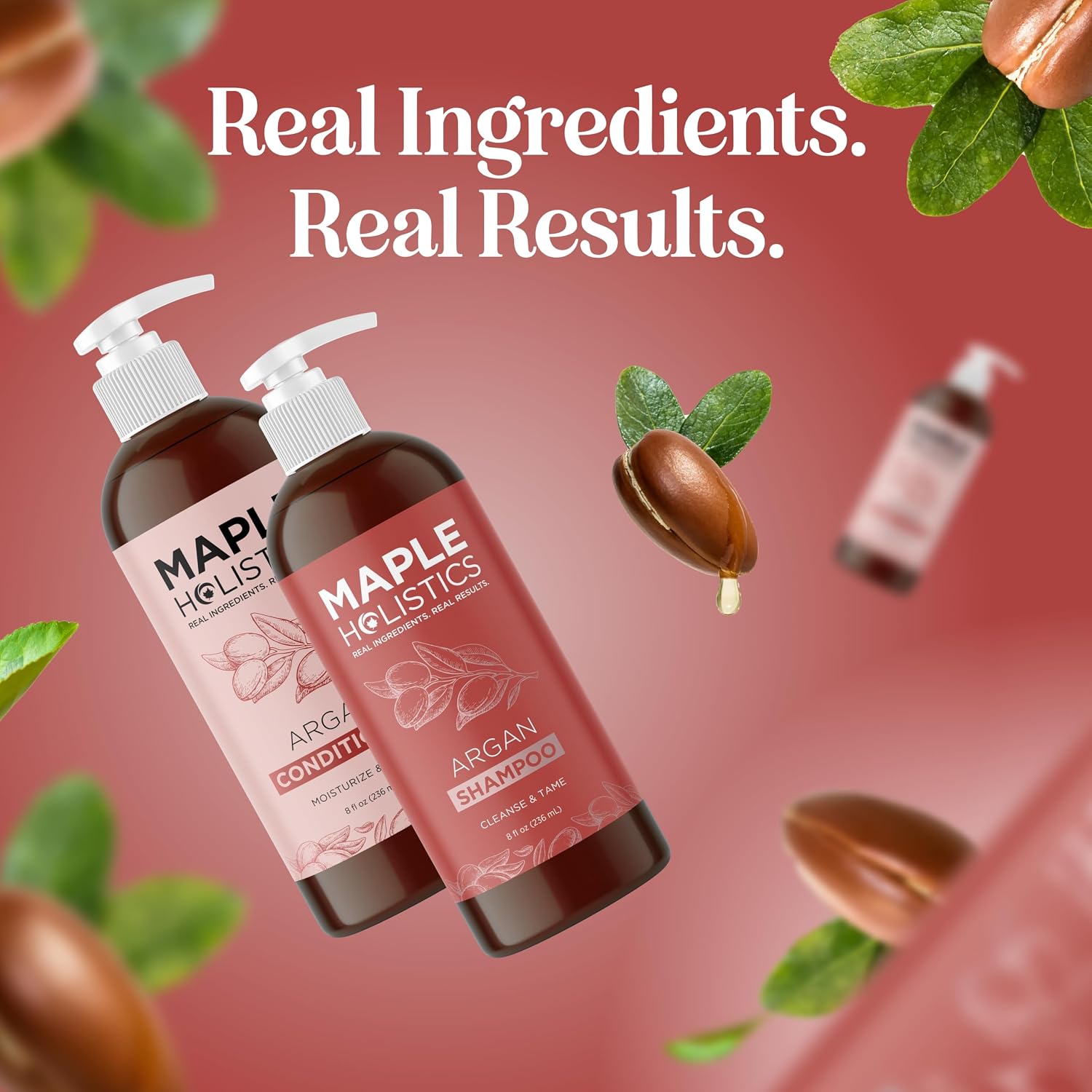Sulfate Free Shampoo and Conditioner Set - Tea Tree Sage and Rosemary Shampoo and Conditioner for Dry Flaky Scalp Care - Deep Cleansing Color Safe Shampoo and Conditioner for Damaged Dry Hair Care