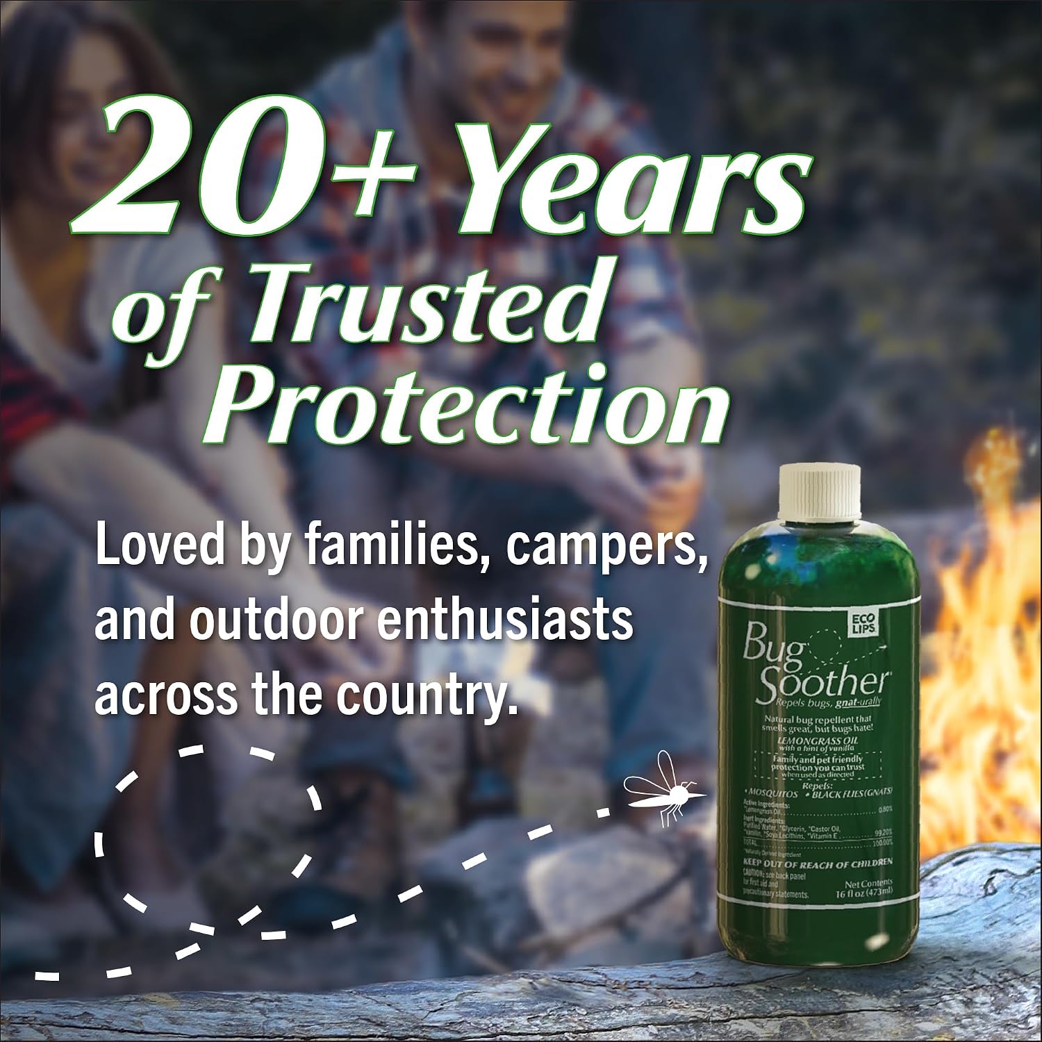 Bug Soother Natural Insect Repellent Spray, DEET-Free 8 oz. (2 Count) | Plant Based | Repels Mosquitos, Gnats & No See'ums | Family Safe | Made in the USA
